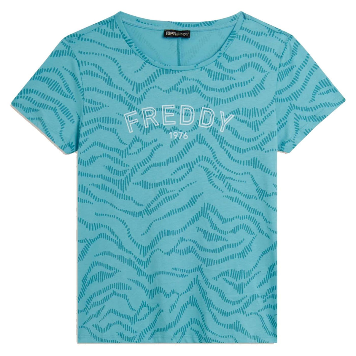 FREDDY T-SHIRT AOP LIGHT JERSEY - Azzurro - immagine principale