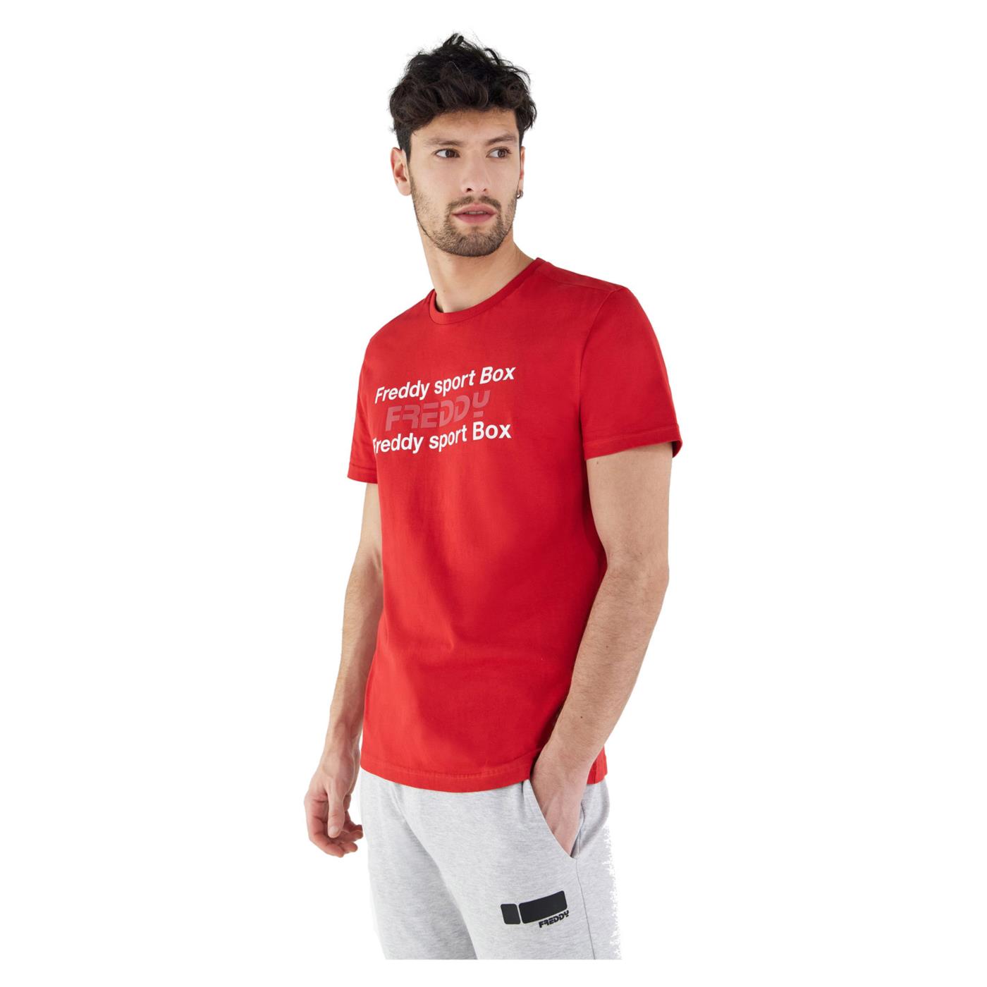 FREDDY MAGLIA MANICA CORTA - Rosso - vista 3