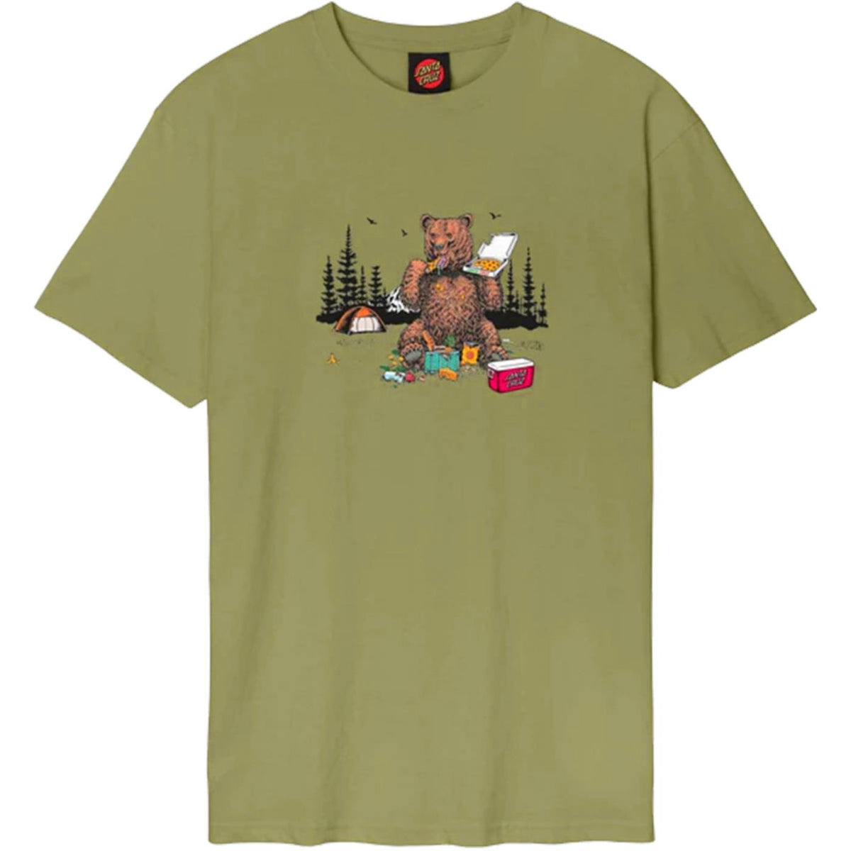 SANTA CRUZ BRAUN PIZZA BEAR T-SHIRT