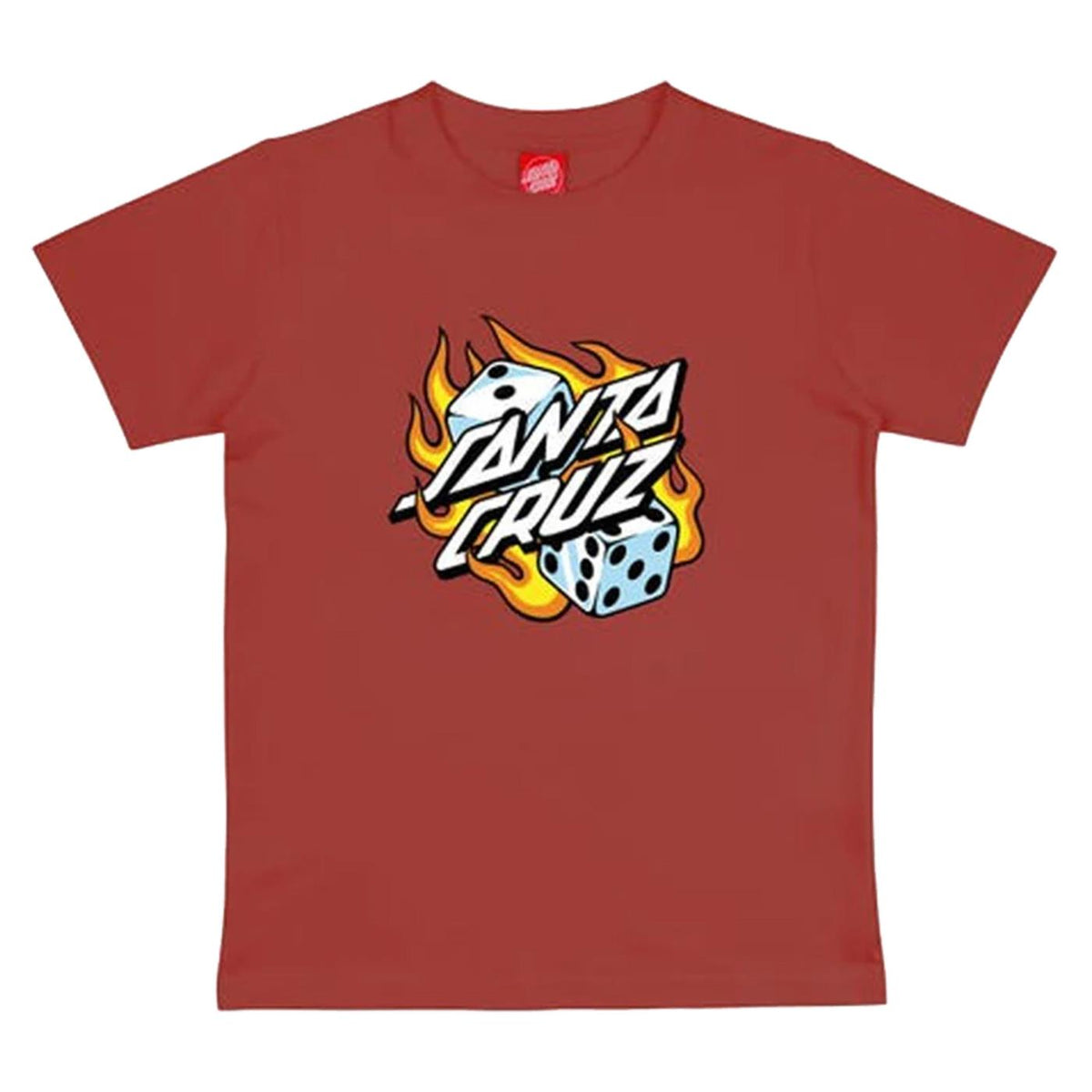 SANTA CRUZ JR FLAMING SAYS DOT TEE