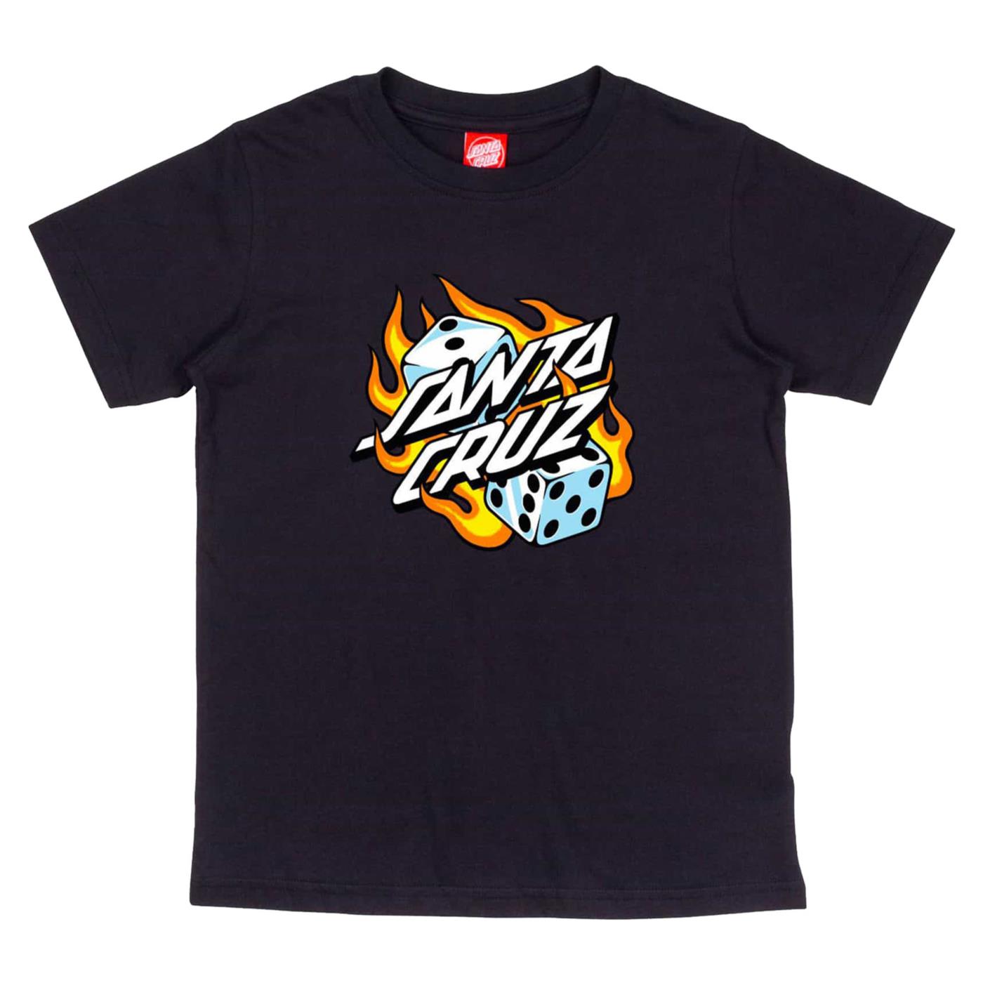 SANTA CRUZ JR FLAMING SAYS DOT TEE