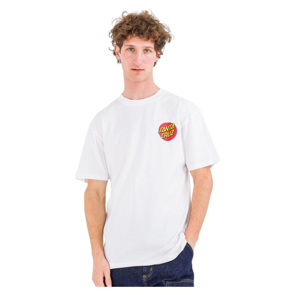 SANTA CRUZ CLASSIC DOT CHEST T-SHIRT - Bianco - immagine principale