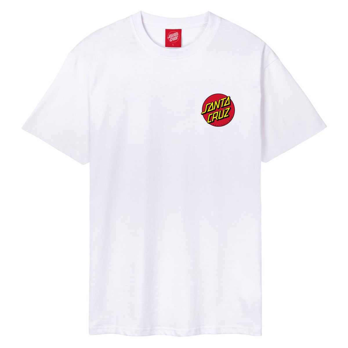 SANTA CRUZ CLASSIC DOT CHEST T-SHIRT - Bianco - vista 4