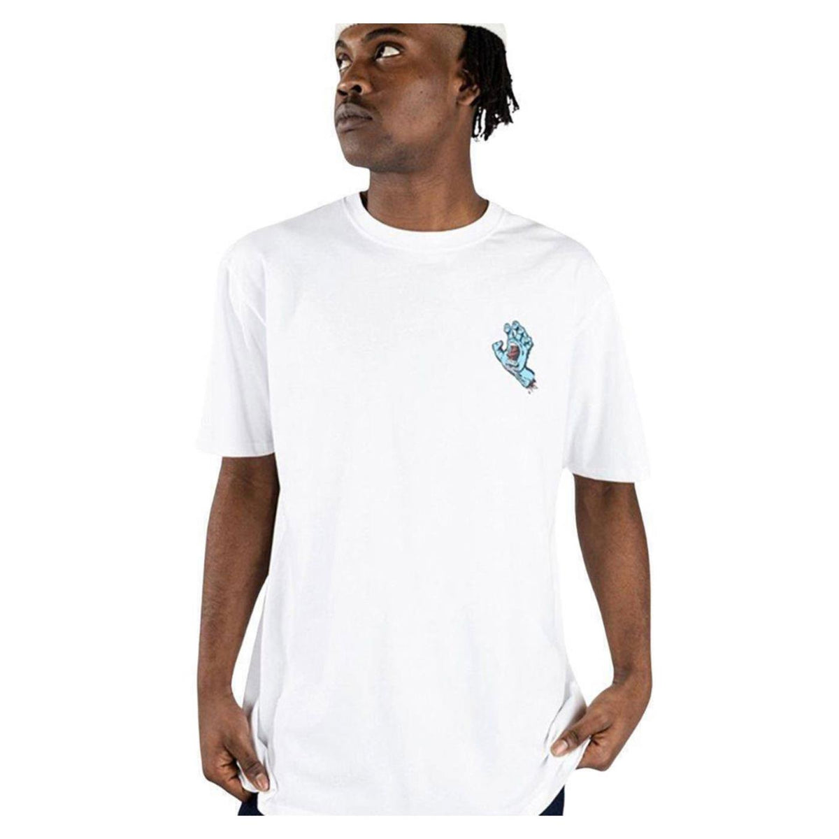 SANTA CRUZ SCREAMING HAND CHEST TEE - Bianco - immagine principale