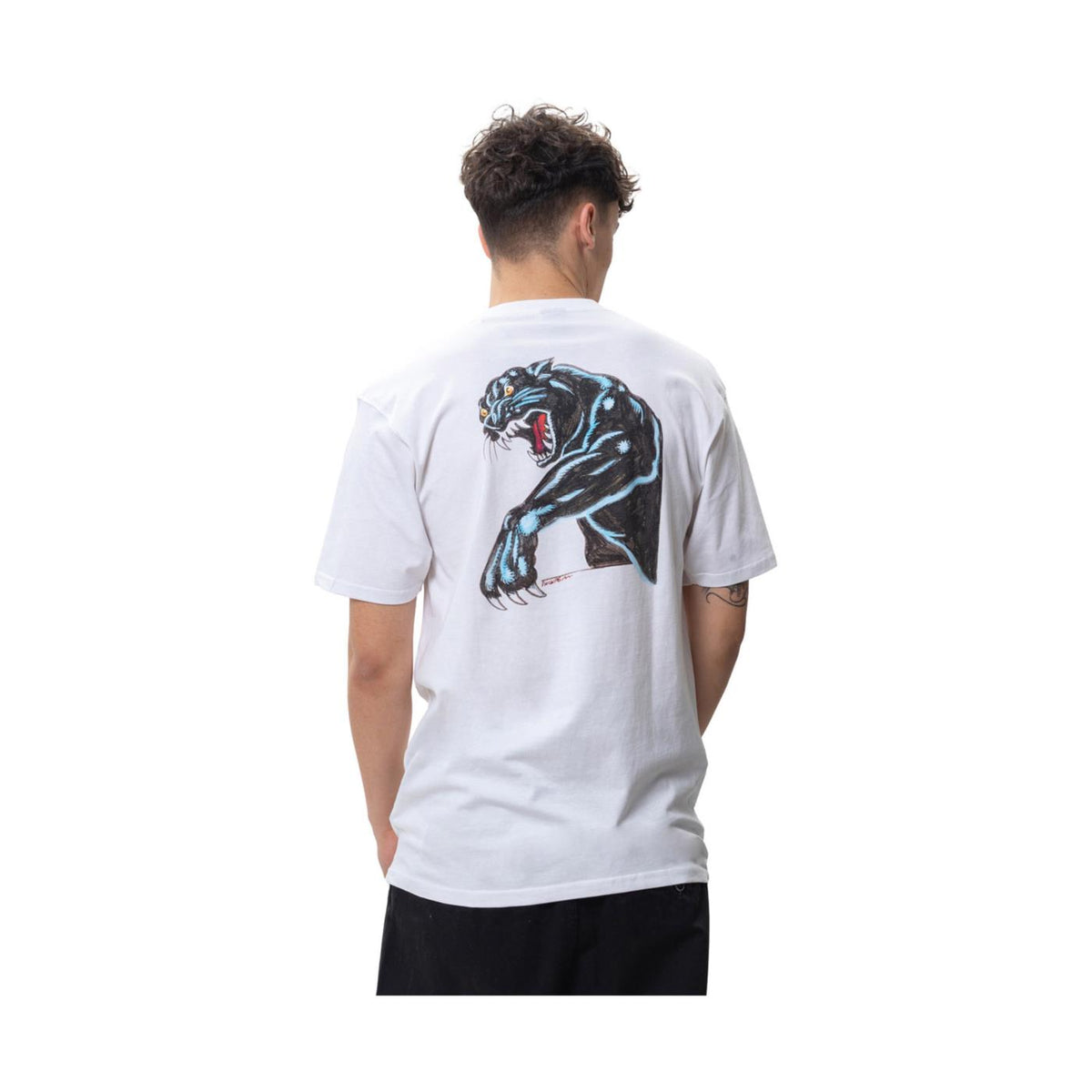 SANTA CRUZ NATAS SKETCH PANTHER TEE - Bianco - vista 2