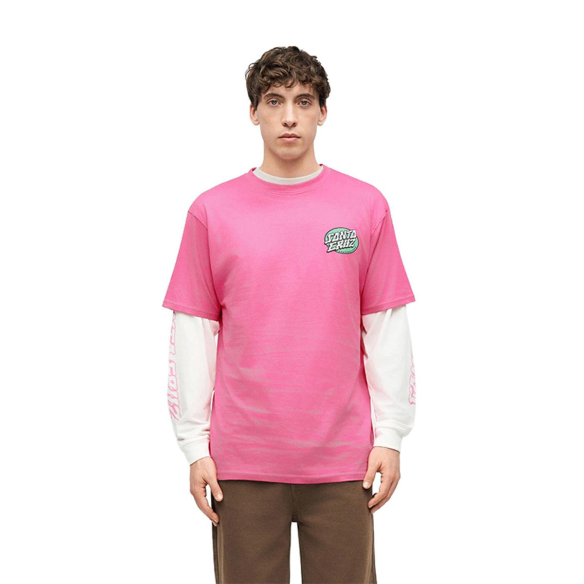SANTA CRUZ VERTIGO DOT T-SHIRT - Rosa - immagine principale