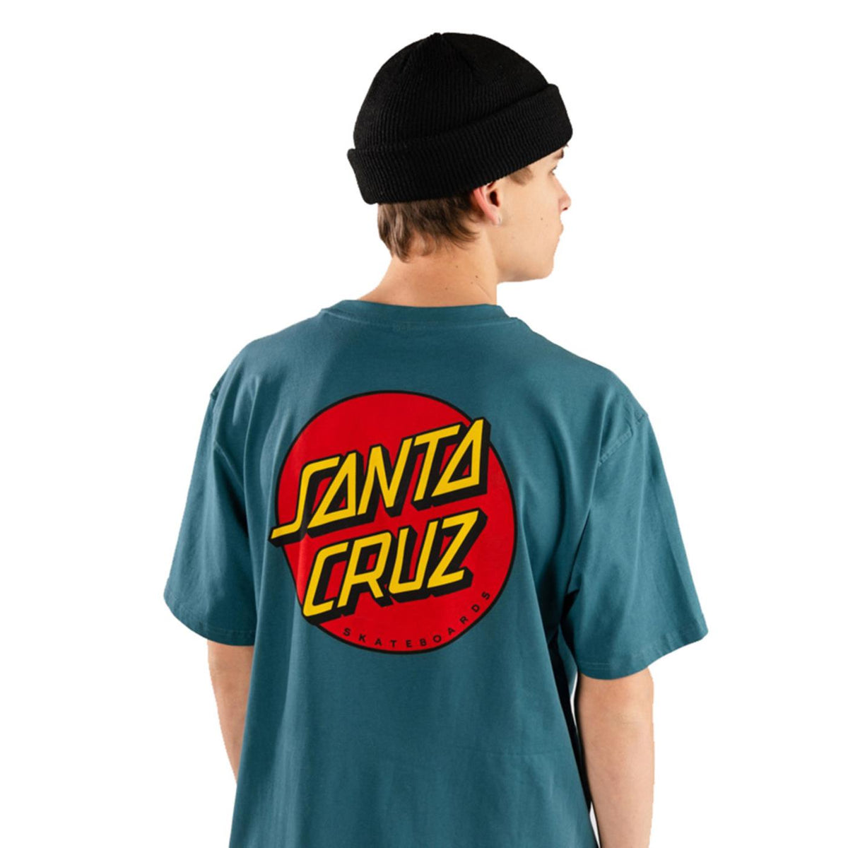 SANTA CRUZ CLASSIC DOT CHEST T-SHIRT - Turchese - vista 3