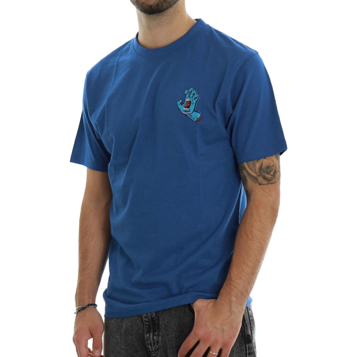 SANTA CRUZ SCREAMING HAND CHEST TEE - Blu - immagine principale