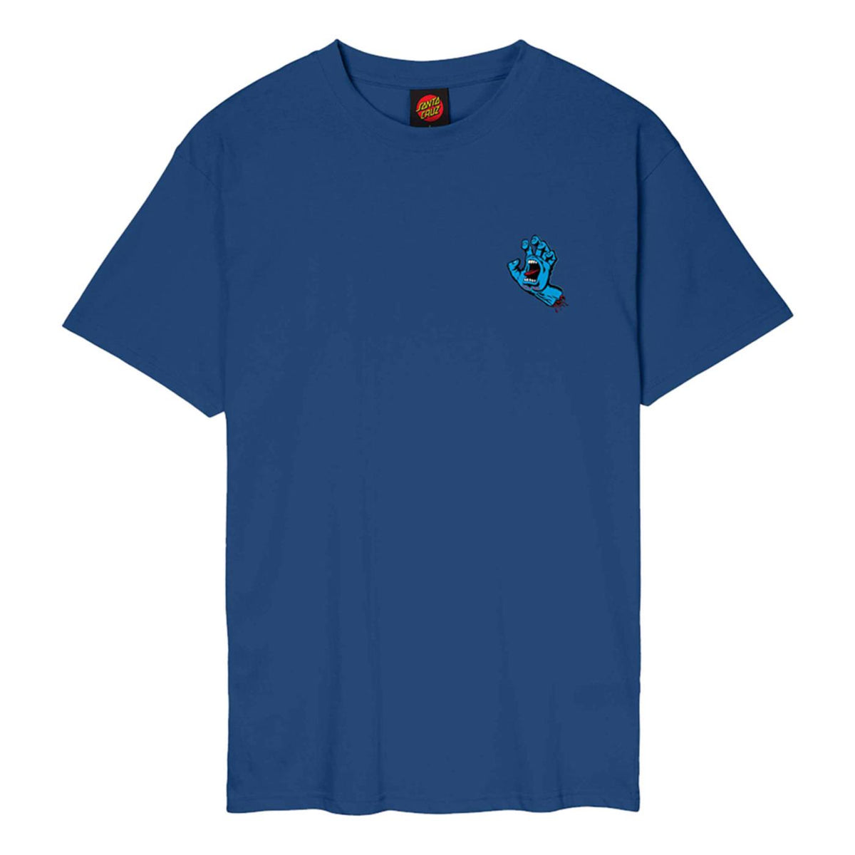 SANTA CRUZ SCREAMING HAND CHEST TEE - Blu - vista 3