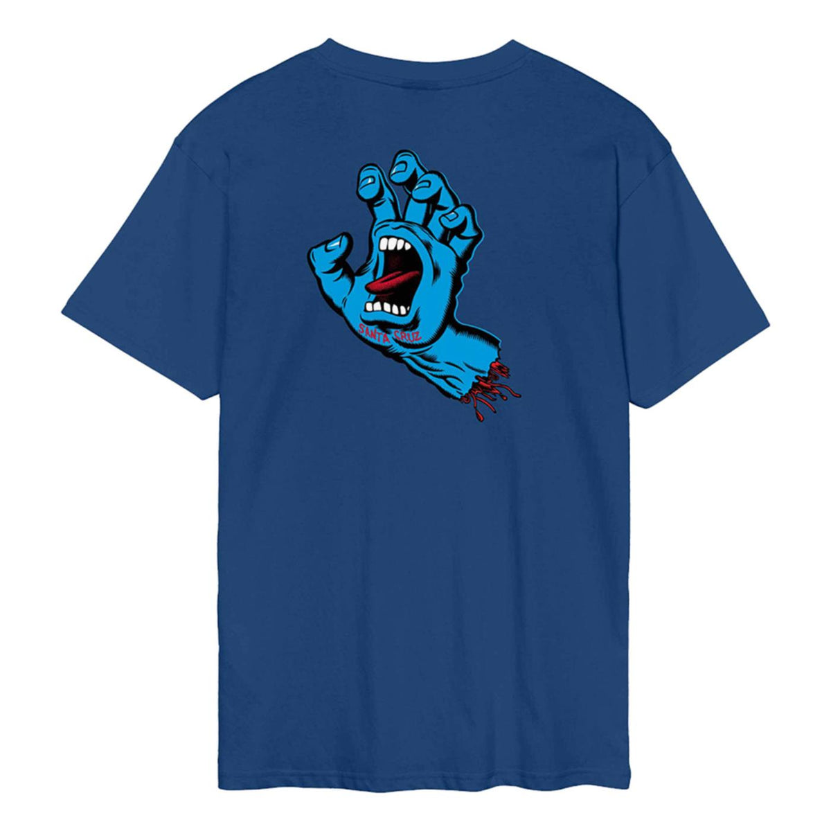 SANTA CRUZ SCREAMING HAND CHEST TEE - Blu - vista 4