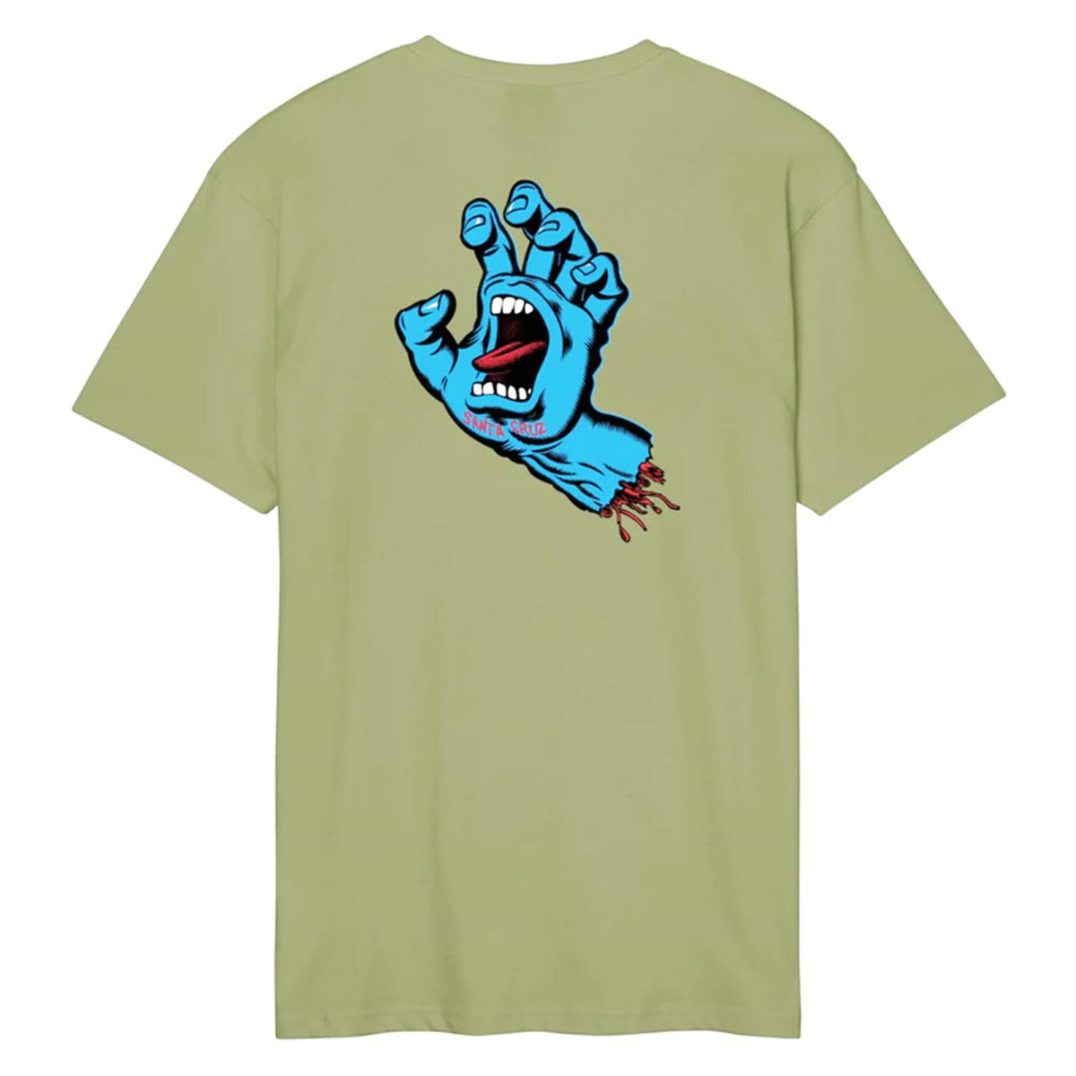 SANTA CRUZ SCREAMING HAND CHEST TEE - Verde - vista 3