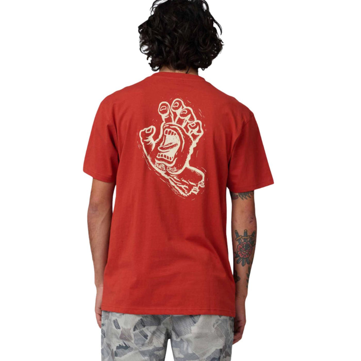 SANTA CRUZ STAMPED SCREAMING HAND - Rosso - vista 2