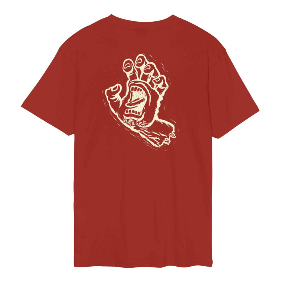 SANTA CRUZ STAMPED SCREAMING HAND - Rosso - vista 3