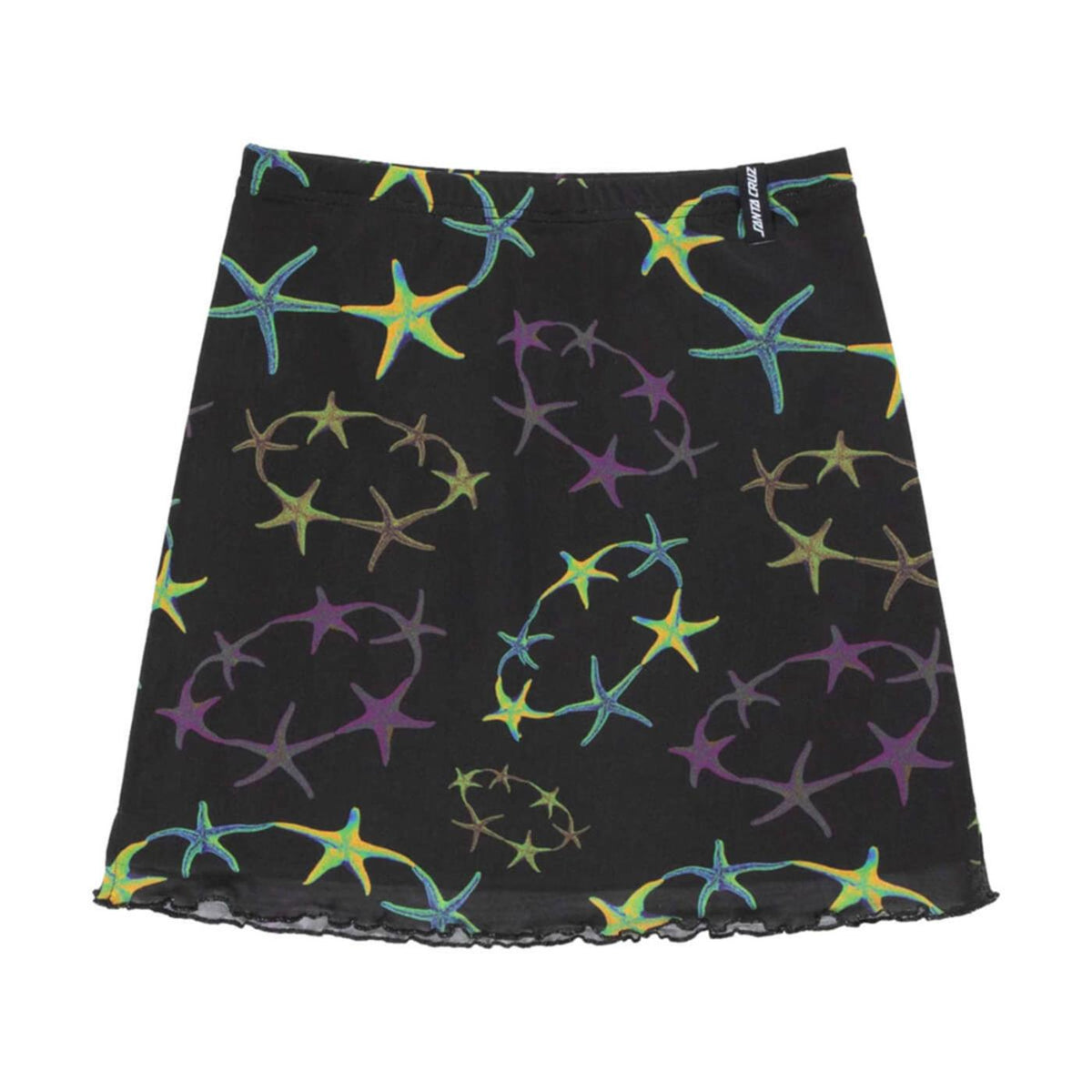SANTA CRUZ STRIP DIGI MESH MINISKIRT - Nero - vista 3