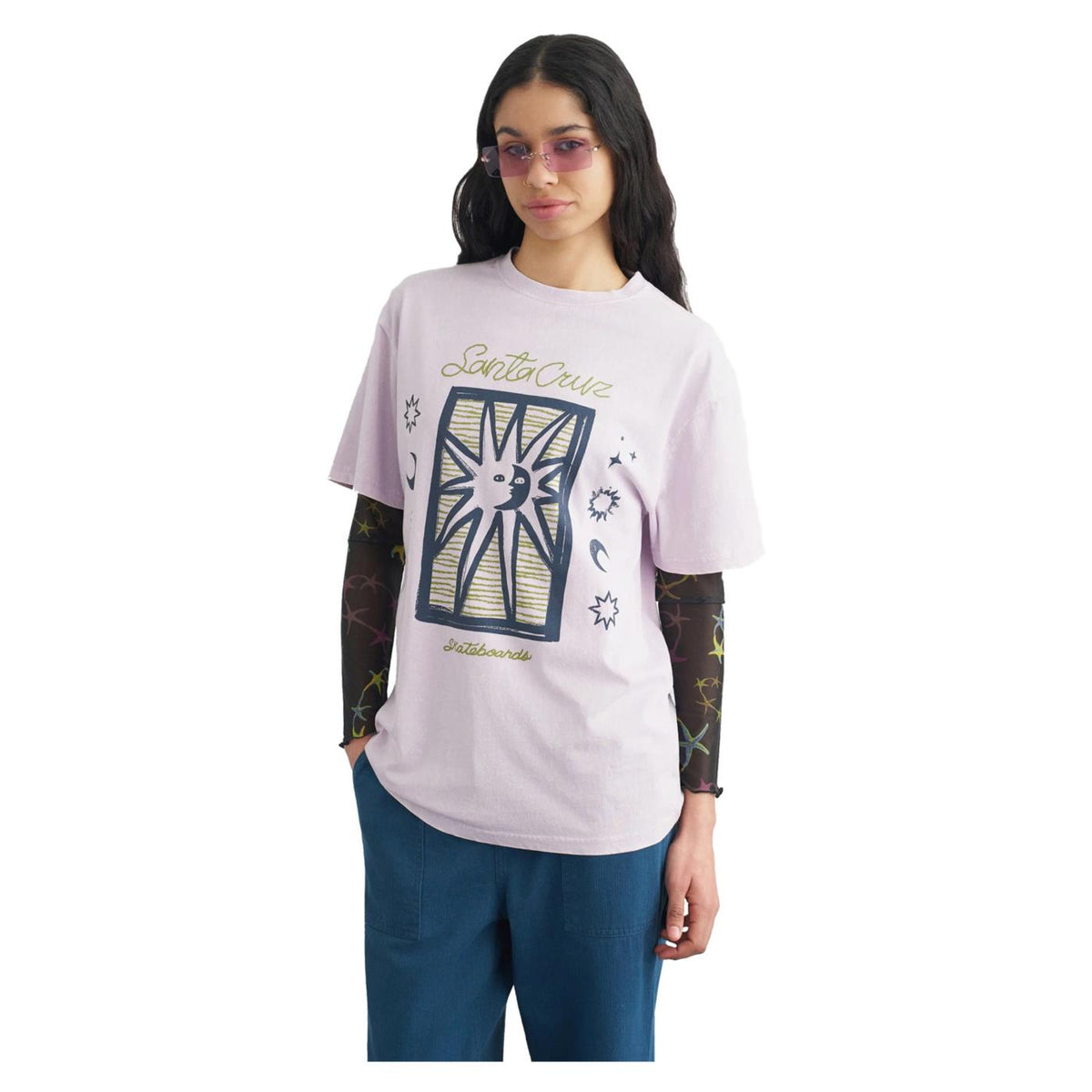 SANTA CRUZ SUN STAMP SCRIPT W TEE