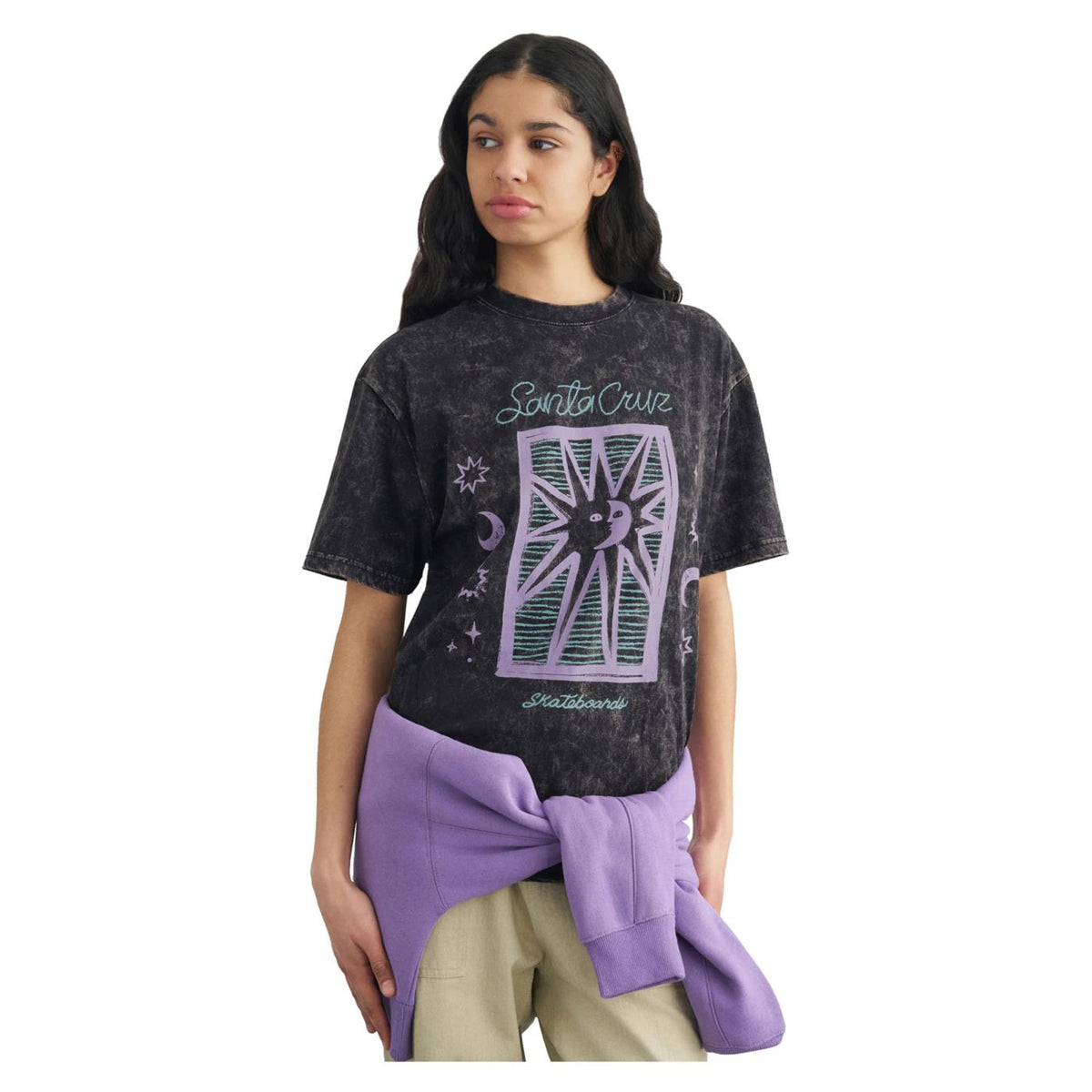 SANTA CRUZ SUN STAMP SCRIPT W TEE - Nero - immagine principale