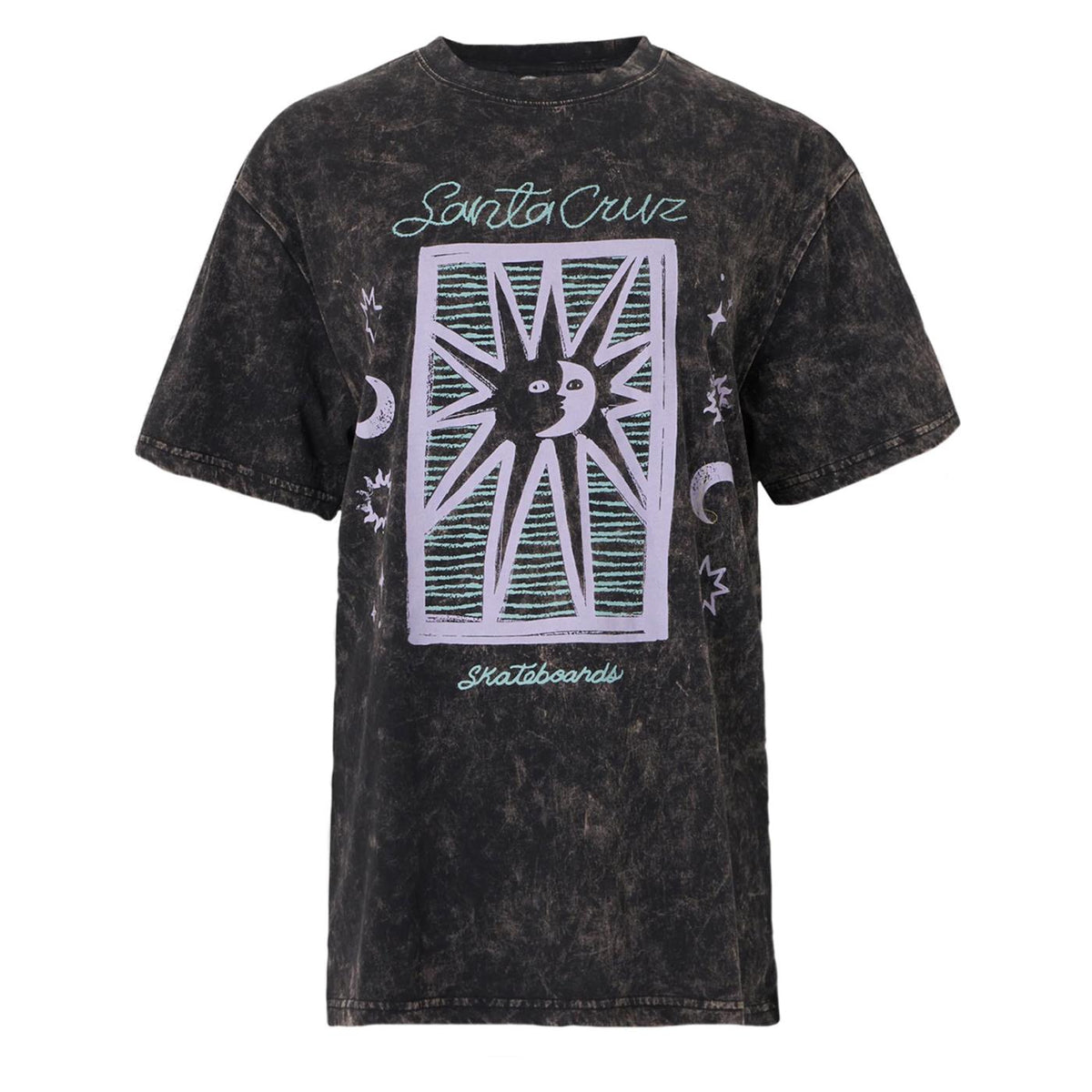 SANTA CRUZ SUN STAMP SCRIPT W TEE - Nero - vista 3
