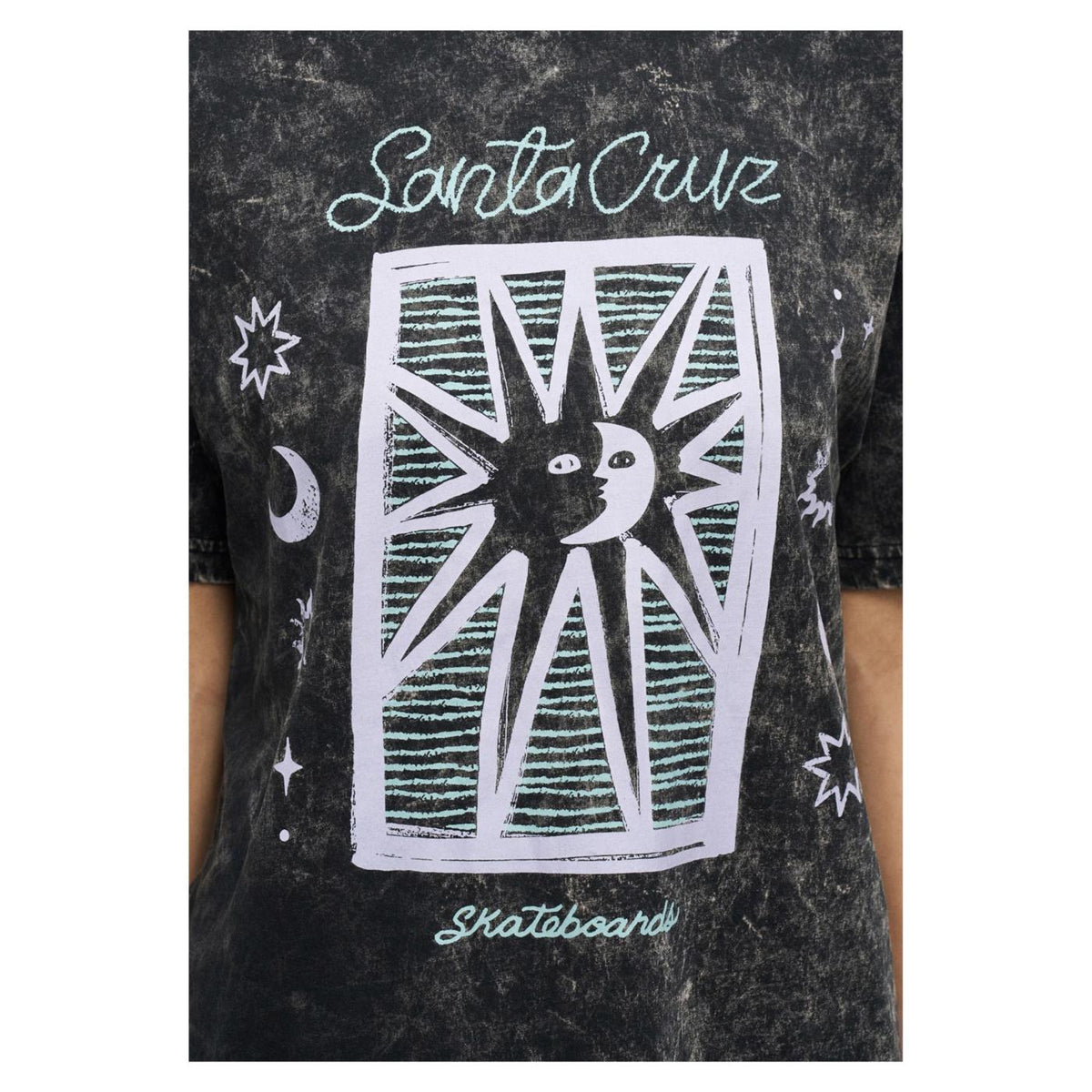 SANTA CRUZ SUN STAMP SCRIPT W TEE - Nero - vista 4