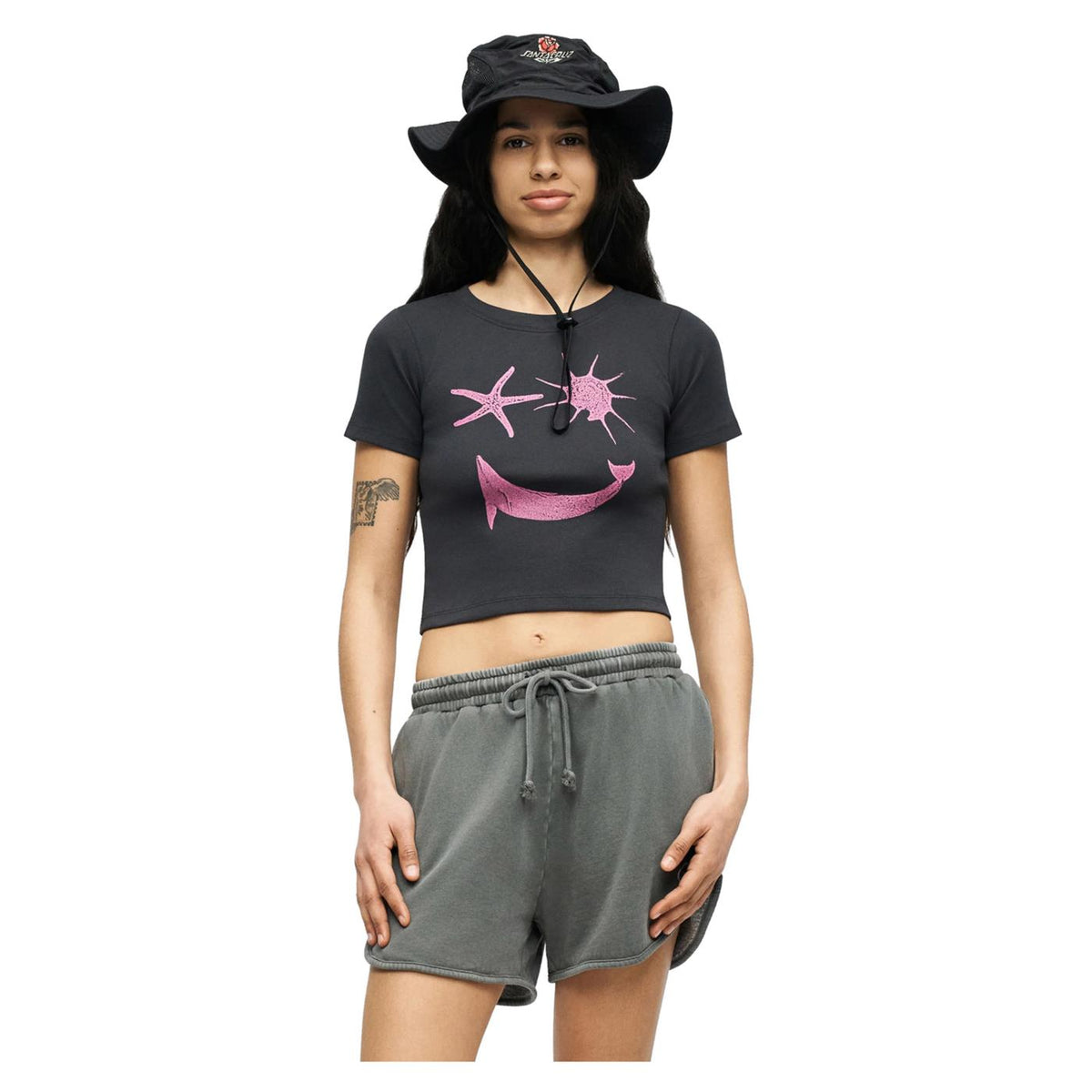 SANTA CRUZ HAPPY PLACE WOMAN T-SHIRT - Nero - immagine principale