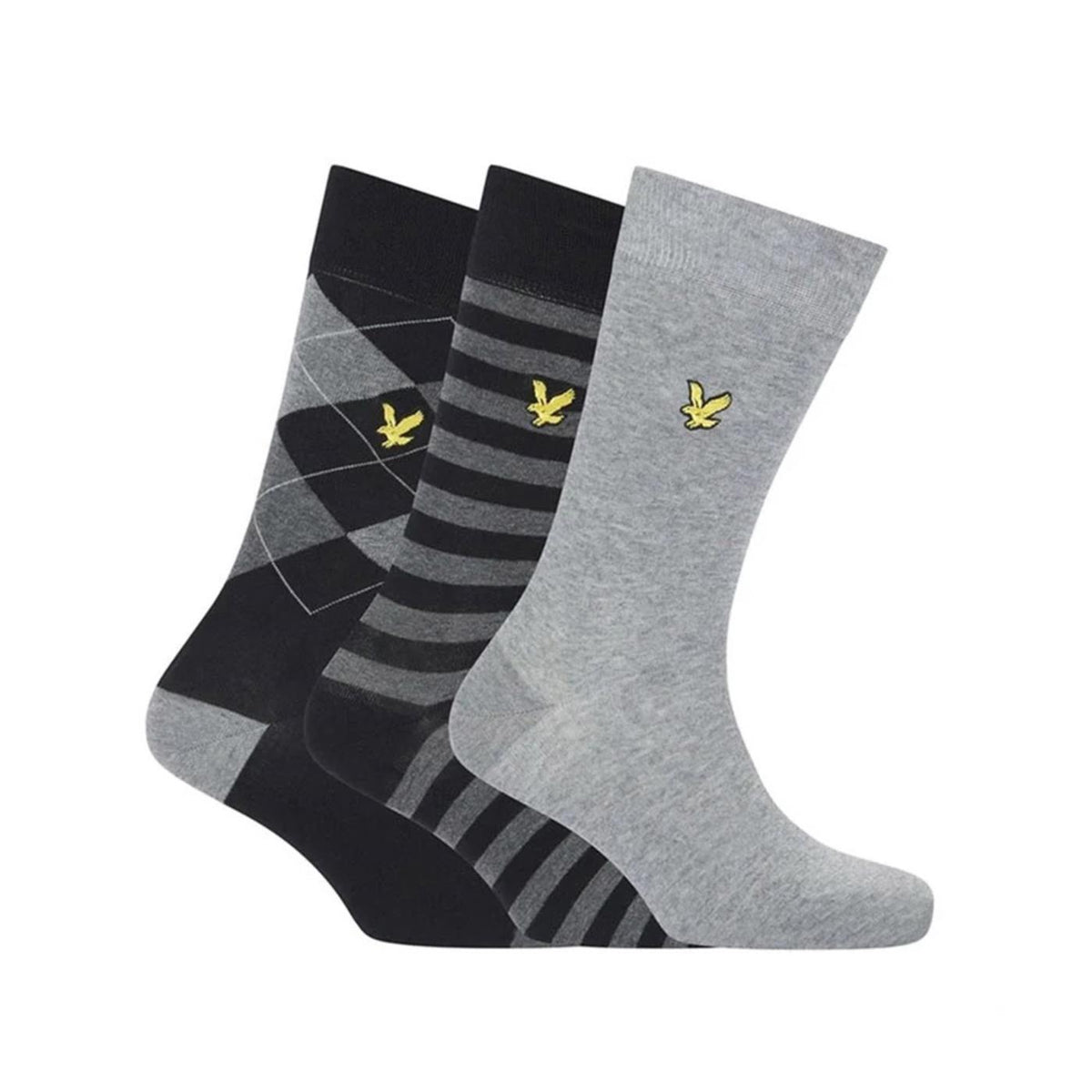 LYLE & SCOTT FLANDERS 3 PACK SOCKS - Nero - immagine principale