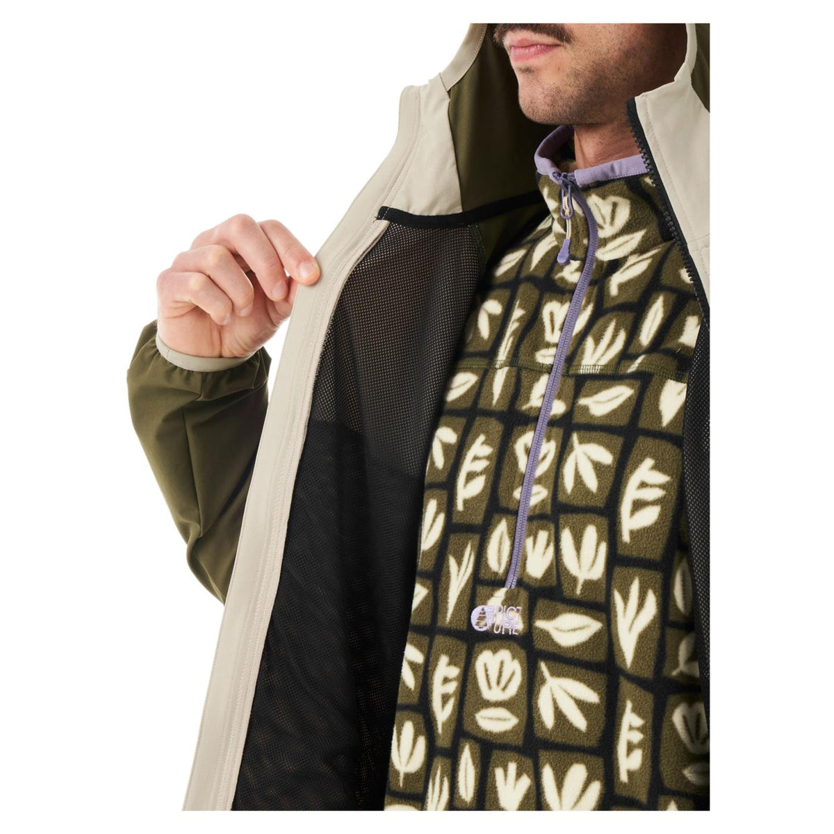 PICTURE OUTIF SOFTSHELL JACKET - Beige - vista 3