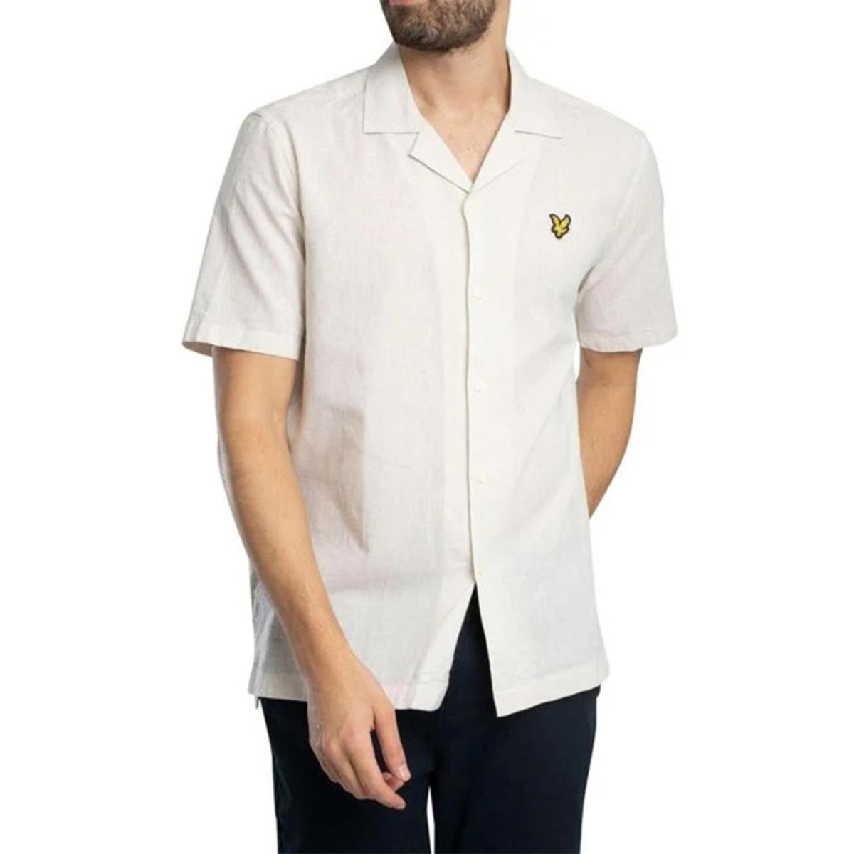 LYLE &amp; SCOTT LINEN BLEND OXFORD SHIRT - seconda immagine