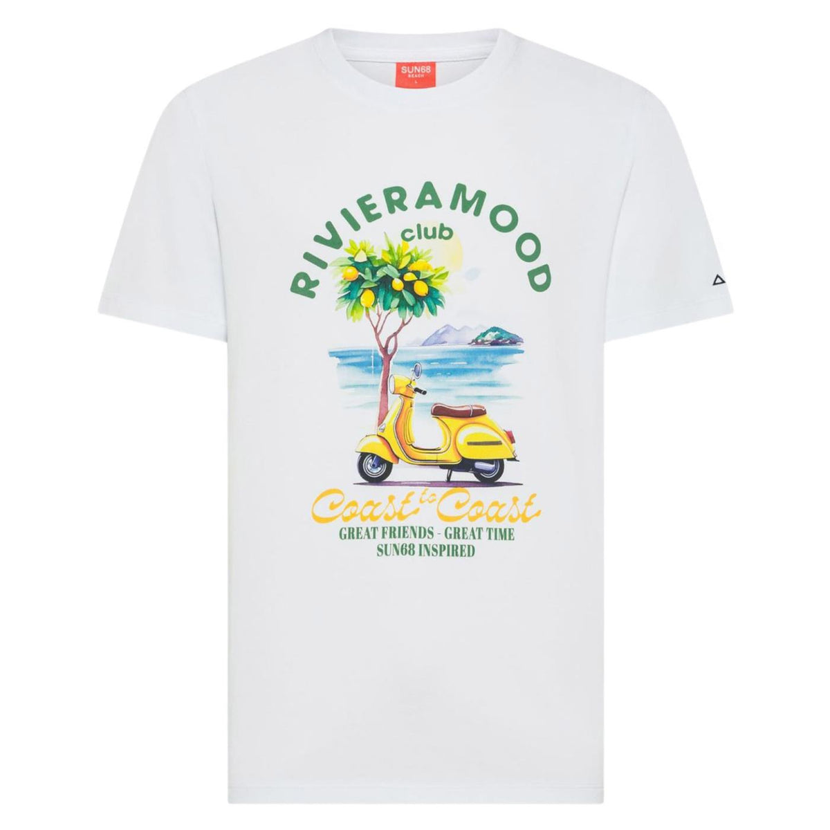 SUN68 T-SHIRT PRINTED BEACH - immagine principale