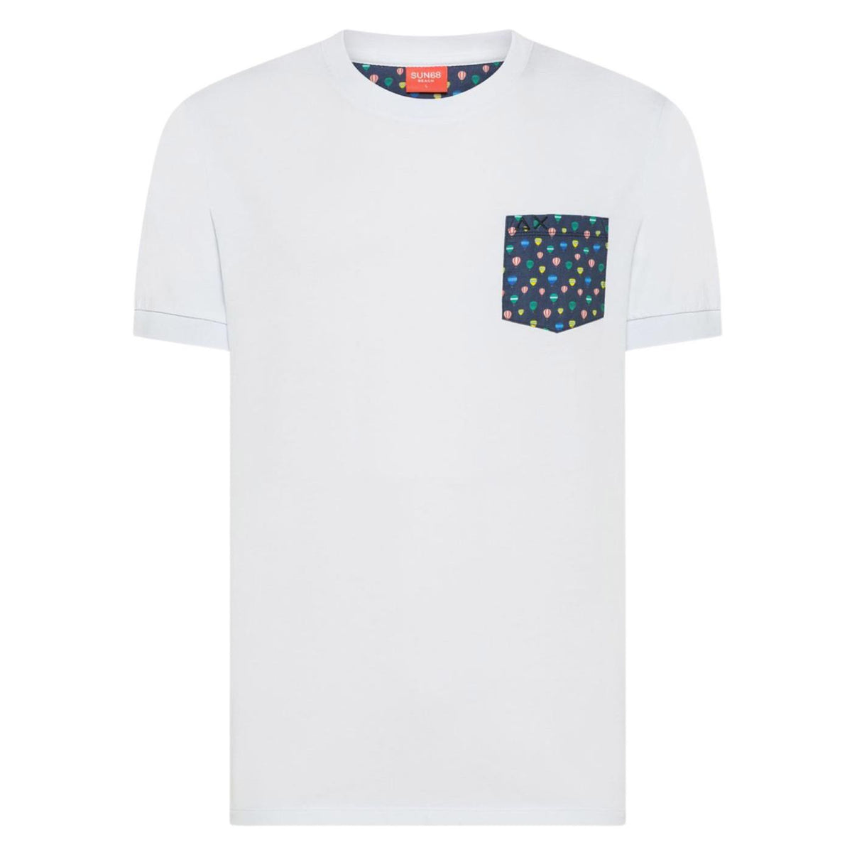 SUN68 T-SHIRT POCKET BEACH