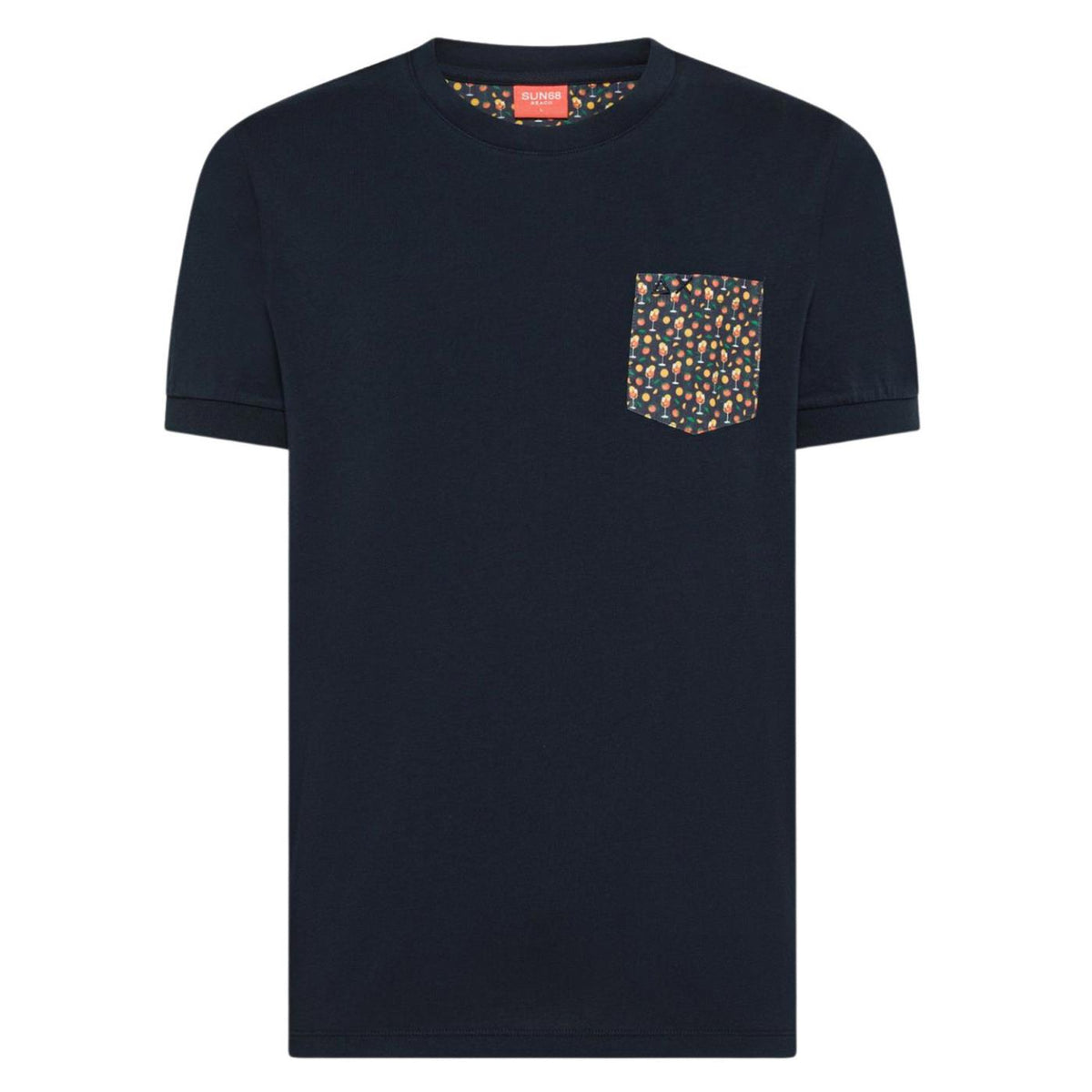 SUN68 T-SHIRT POCKET BEACH