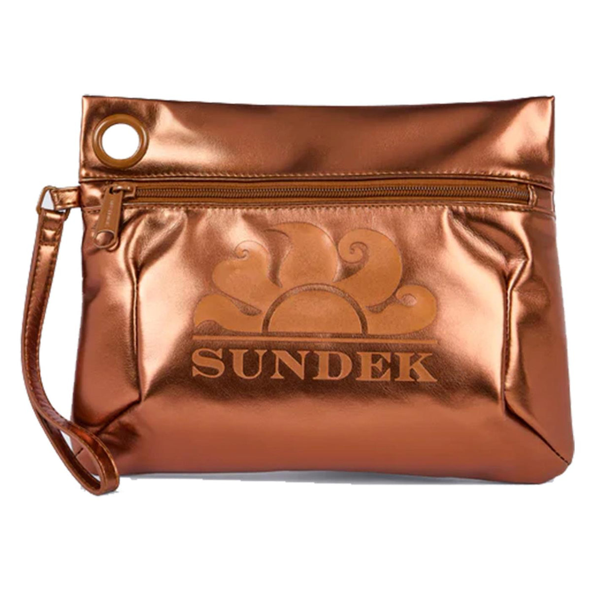 SUNDEK LAMINATED CLUTCH BAG - Bronzo - immagine principale