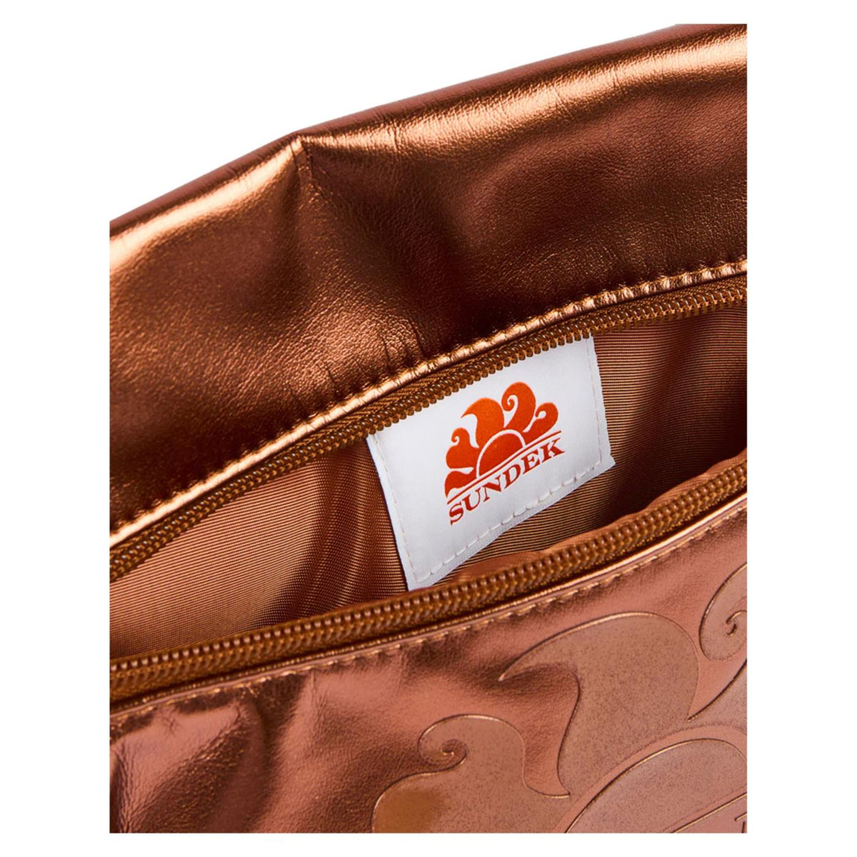 SUNDEK LAMINATED CLUTCH BAG - Bronzo - vista 3