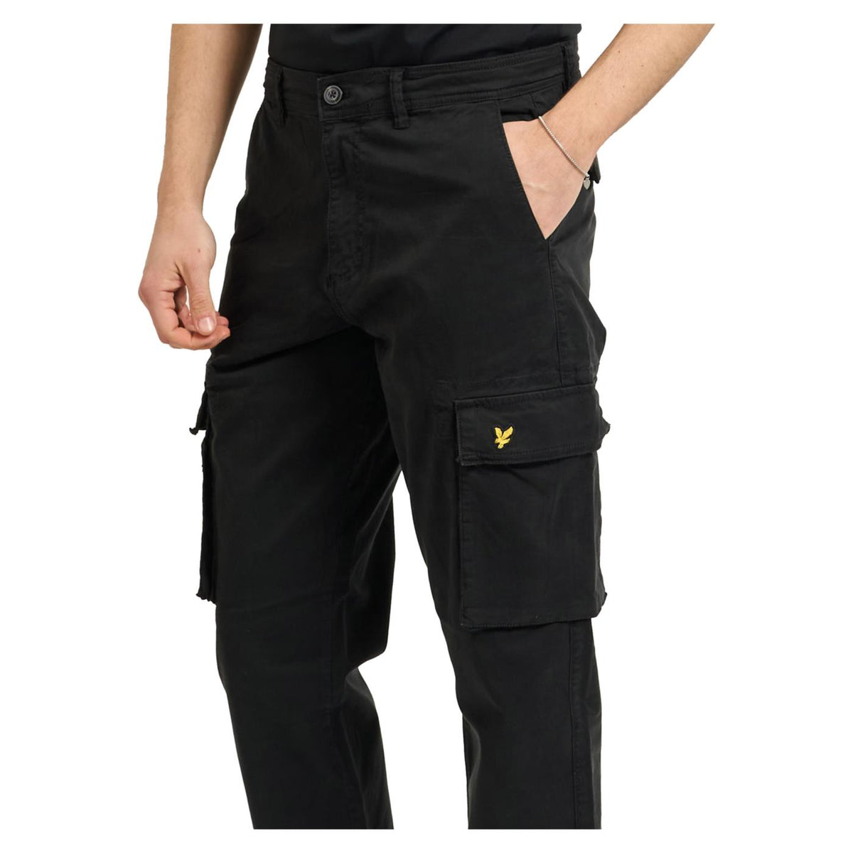 LYLE & SCOTT MAIN ROAD CARGO TROUSERS - Nero - vista 3