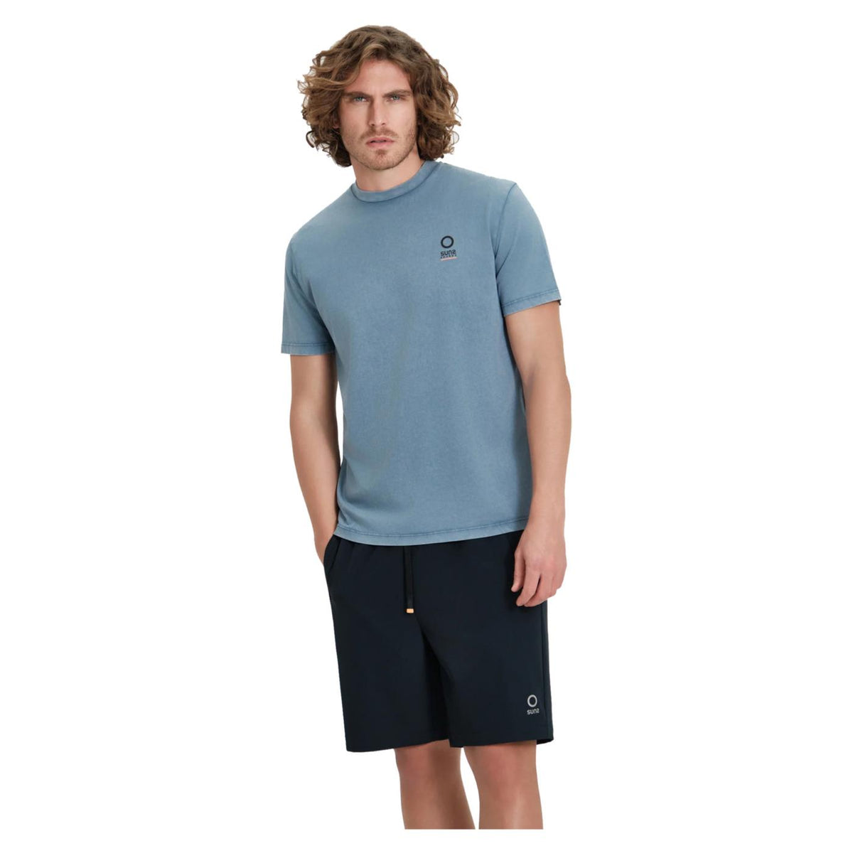 SUNS T-SHIRT PAOLO DYE OLD - Azzurro - immagine principale