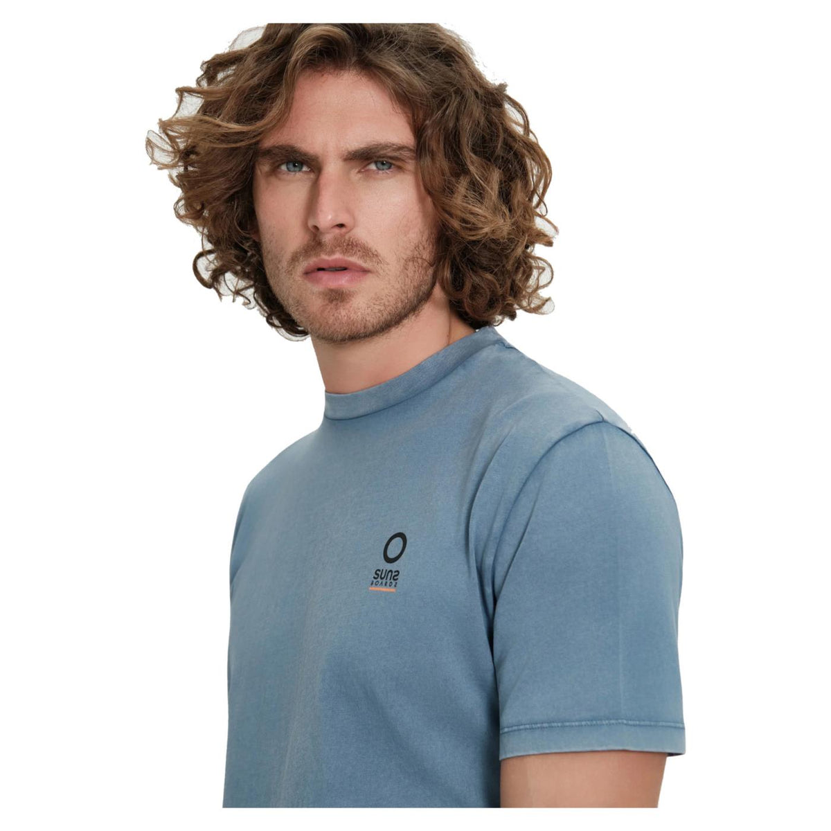 SUNS T-SHIRT PAOLO DYE OLD - Azzurro - vista 2