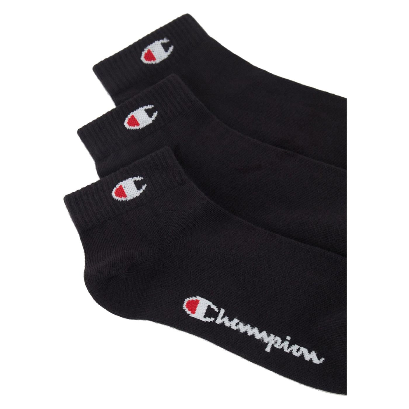CHAMPION 3PK QUARTER SOCKS - Nero - vista 2