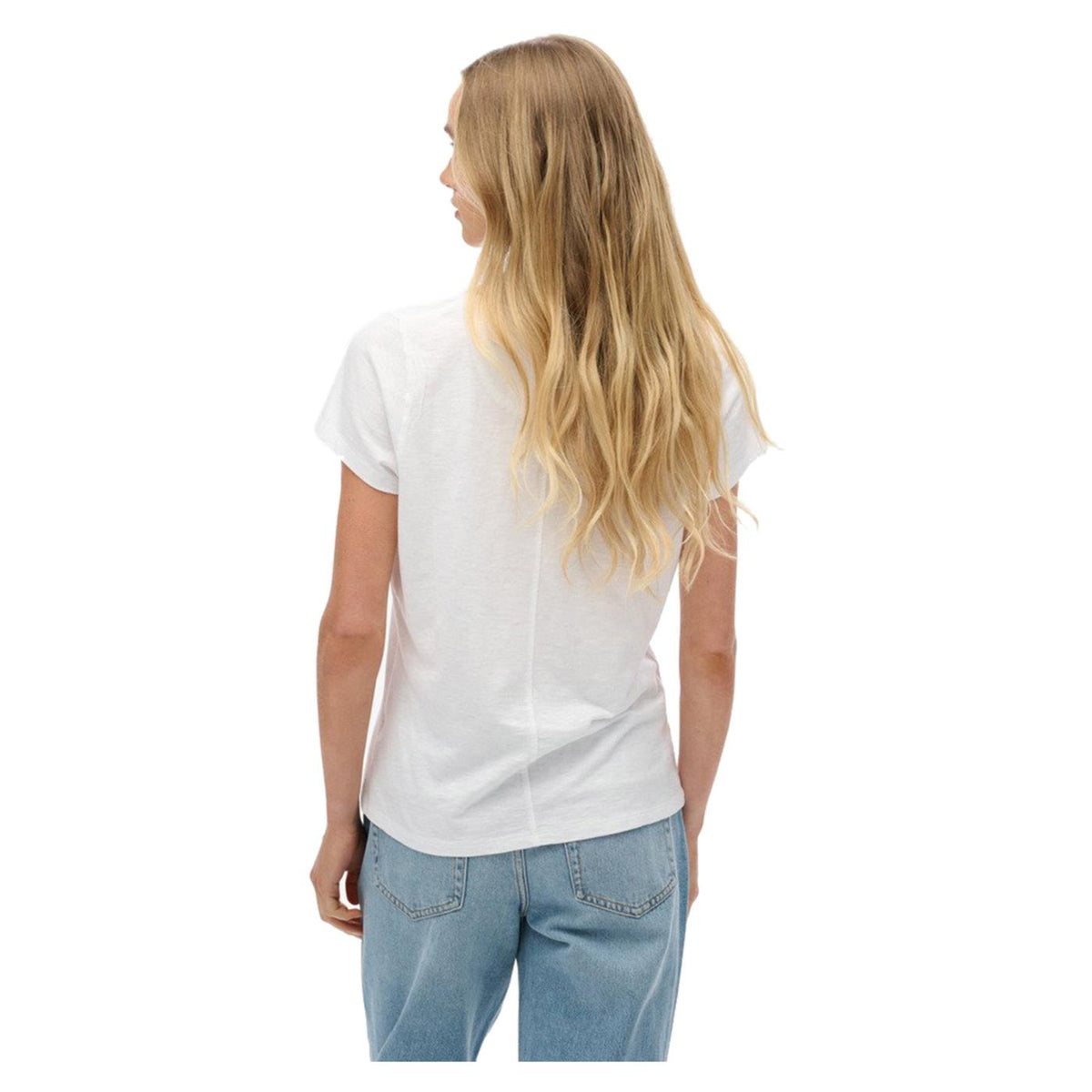 SUPERDRY STUDIOS SCOOP NECK TEE - Bianco - vista 2
