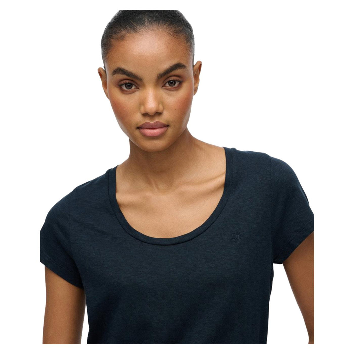 SUPERDRY STUDIOS SCOOP NECK TEE - Blu - vista 3
