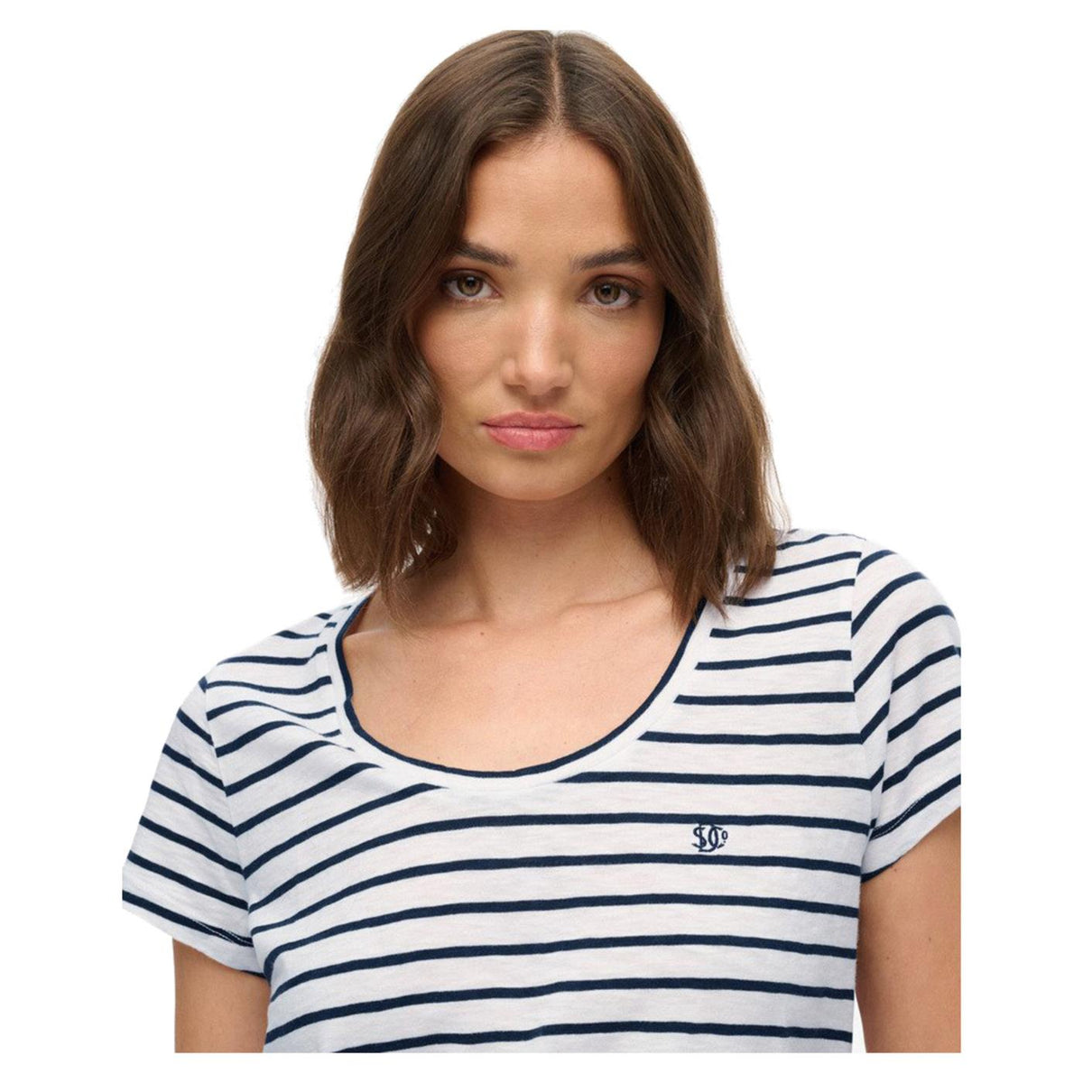 SUPERDRY STUDIOS SCOOP NECK TEE - Bianco - vista 3