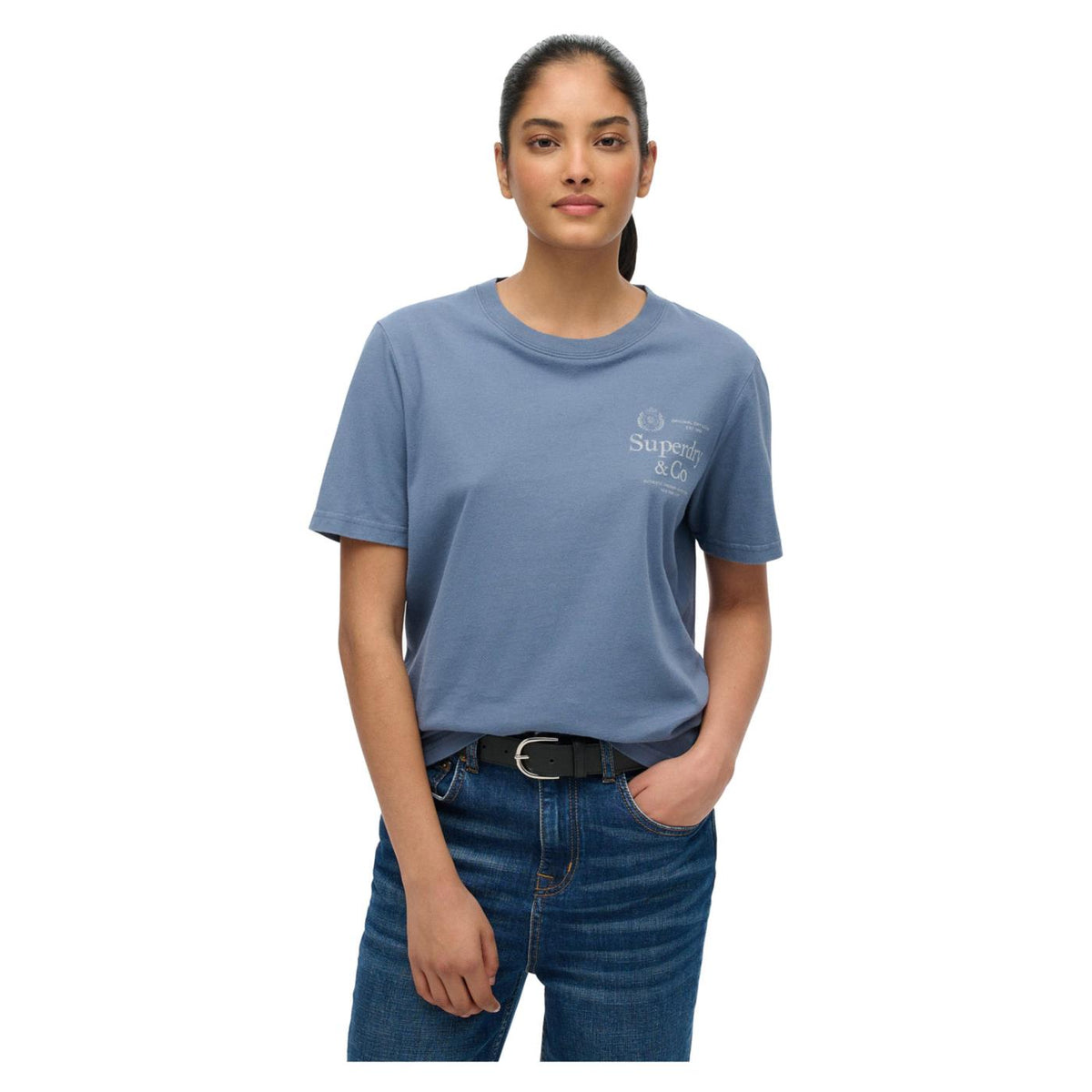 SUPERDRY LUXE CASUAL RLXD W TEE - Blu - immagine principale