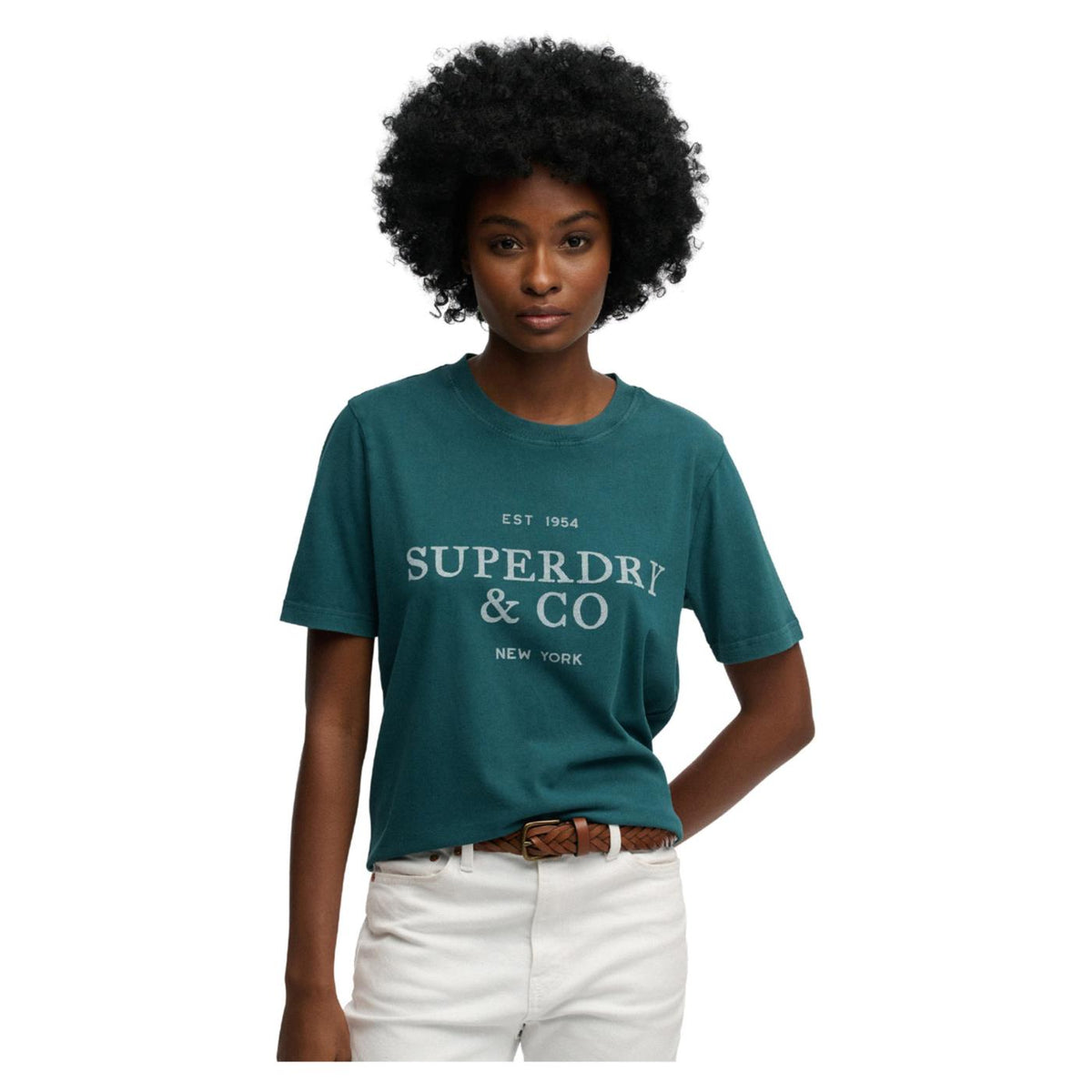 SUPERDRY LUXE CASUAL RLXD W TEE - Verde - immagine principale