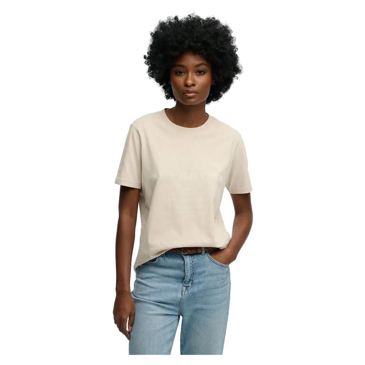 SUPERDRY LUXE CASUAL RLXD W TEE - Beige - immagine principale