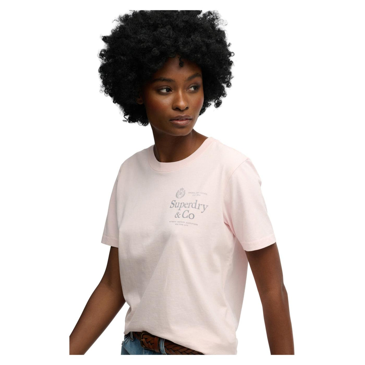 SUPERDRY LUXE CASUAL RLXD W TEE - Rosa - vista 2