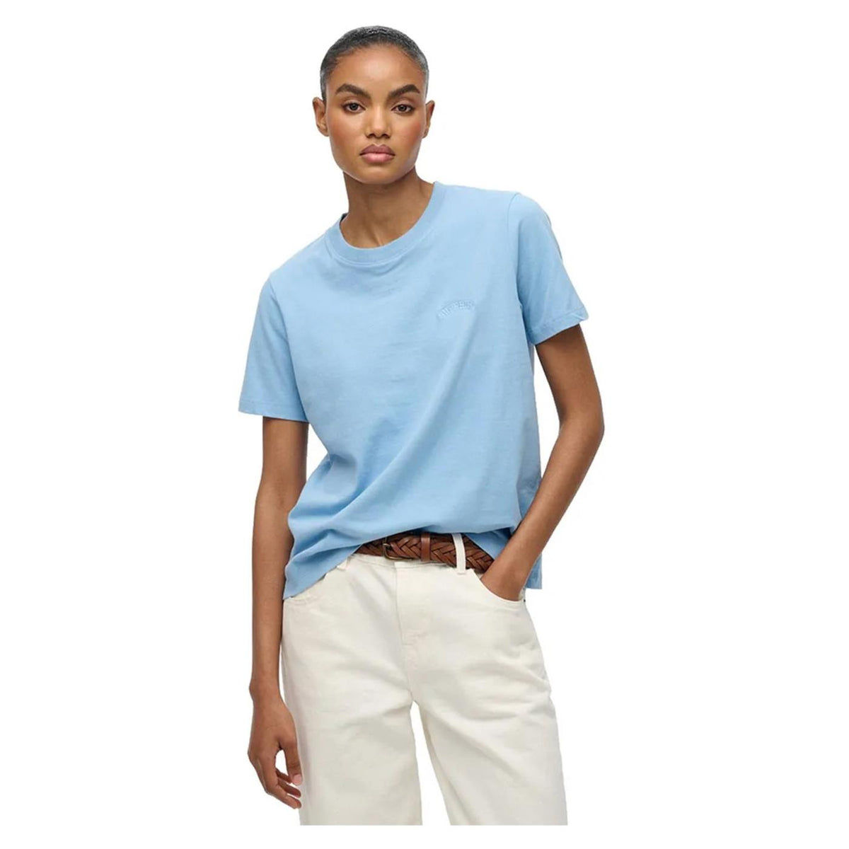 SUPERDRY ESSENTIAL LOGO EMB TEE - Azzurro - immagine principale