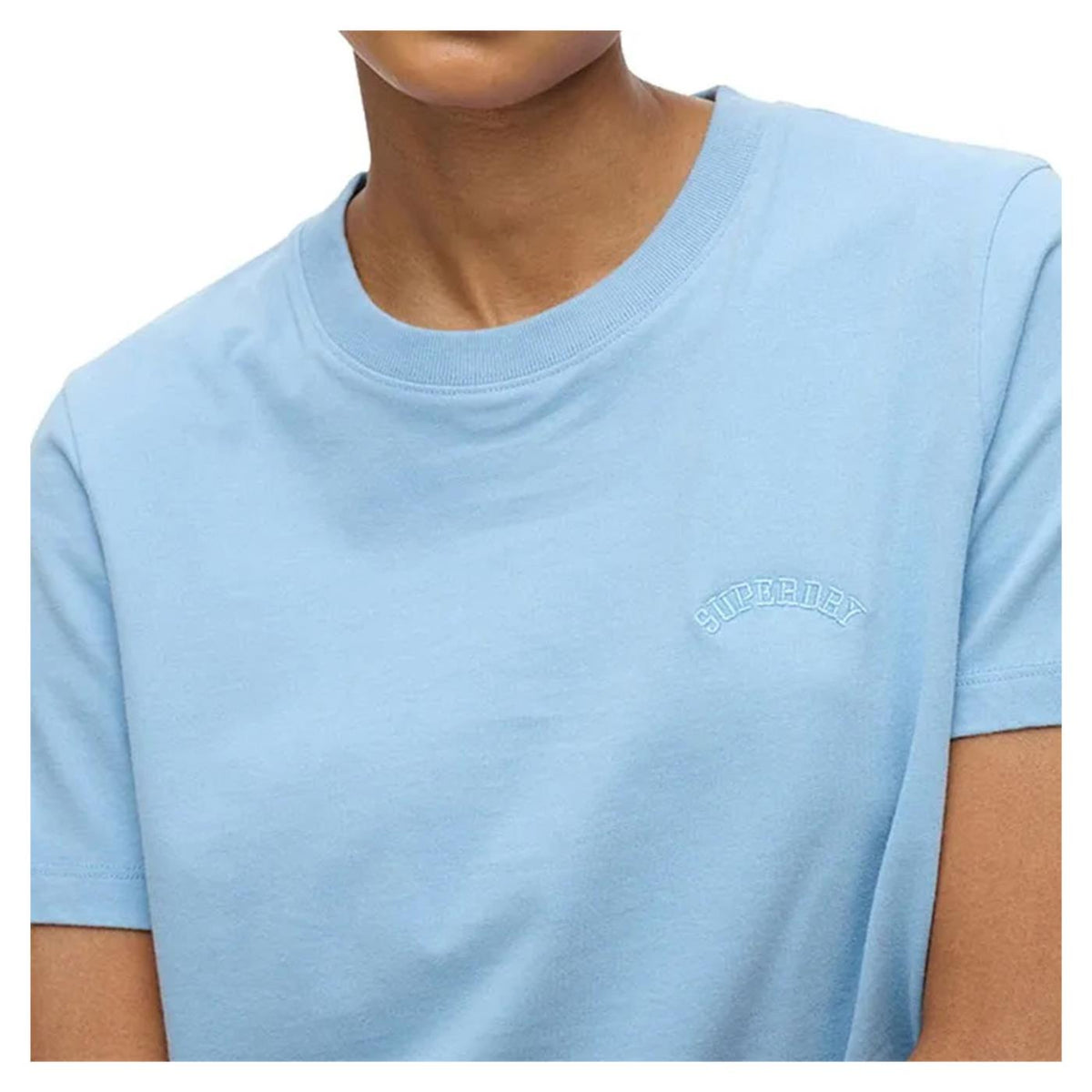 SUPERDRY ESSENTIAL LOGO EMB TEE - Azzurro - vista 3
