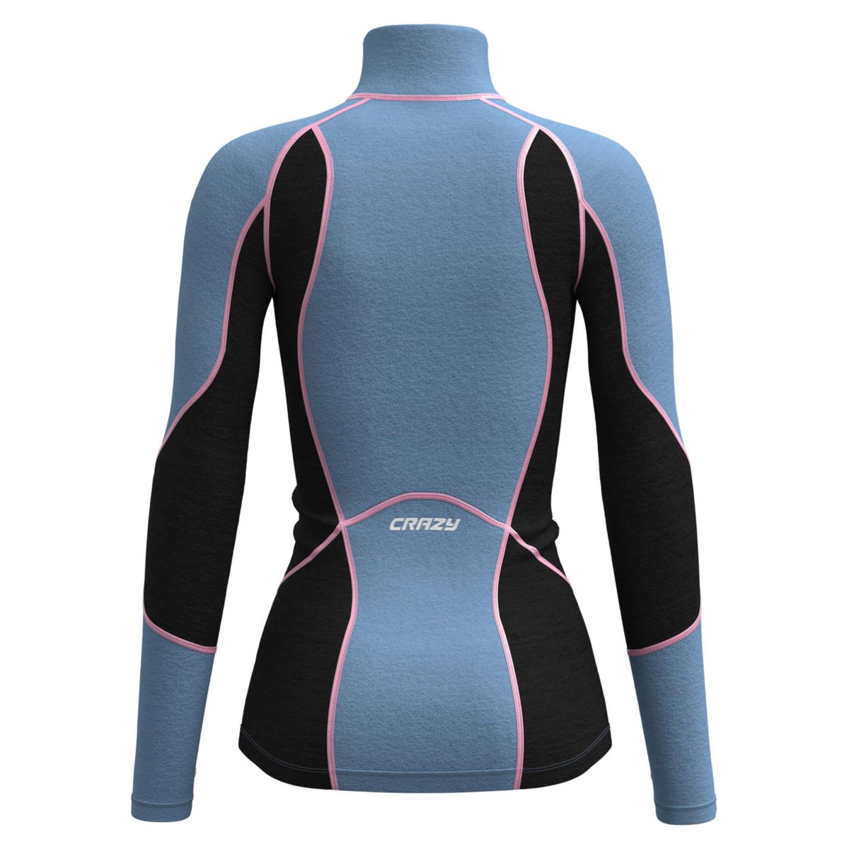 CRAZY IDEA PULL ALLURE ZIP WOMAN - Azzurro - vista 2