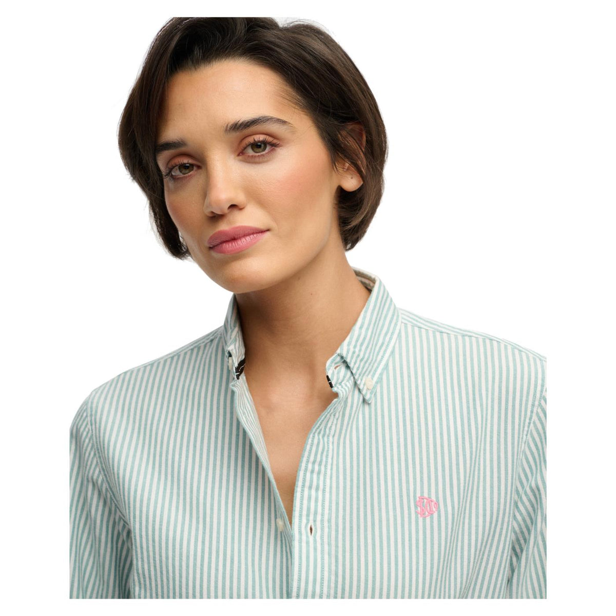 SUPERDRY SLIM OXFORD BD LS W SHIRT - Verde - vista 4