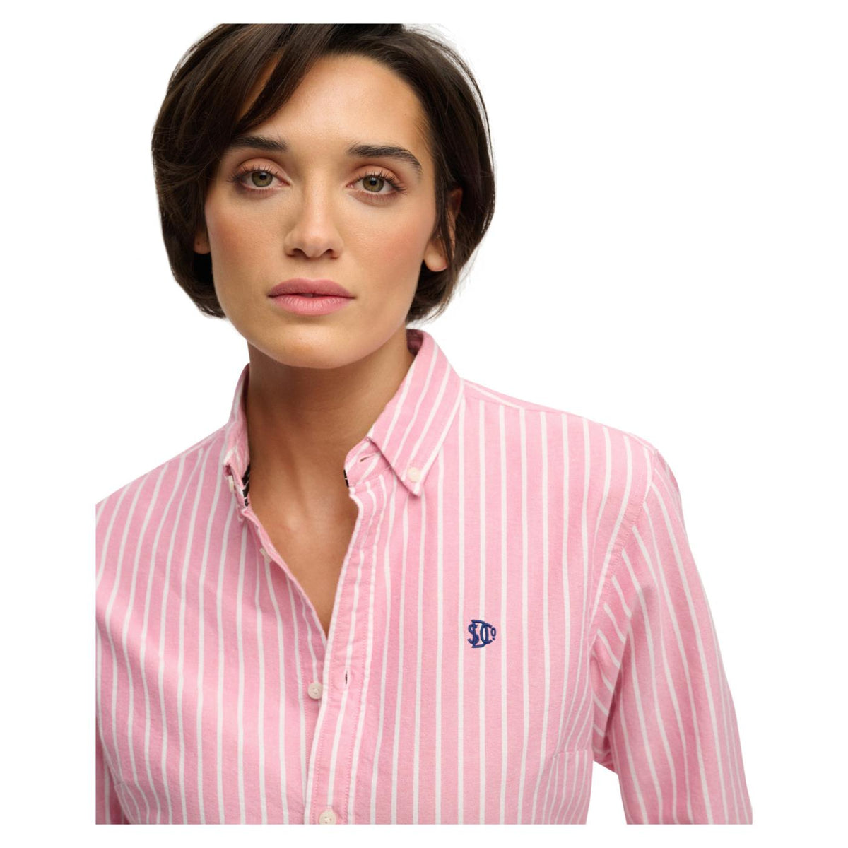 SUPERDRY SLIM OXFORD BD LS W SHIRT - Rosa - vista 3