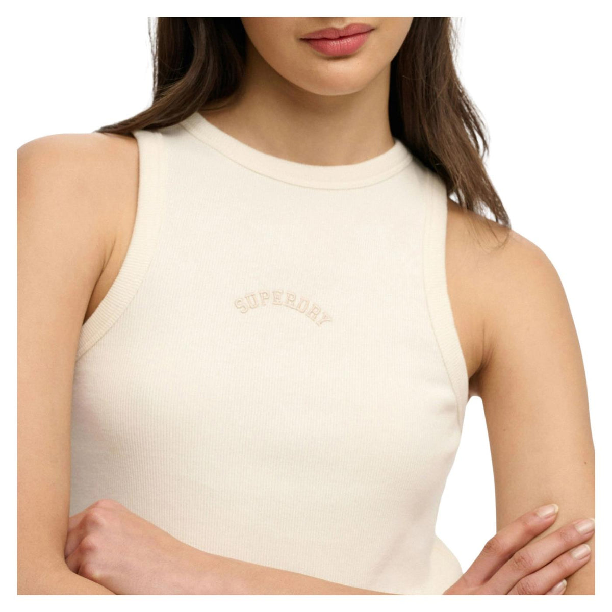 SUPERDRY ESSENTIAL LOGO RACER VEST - Bianco - vista 3