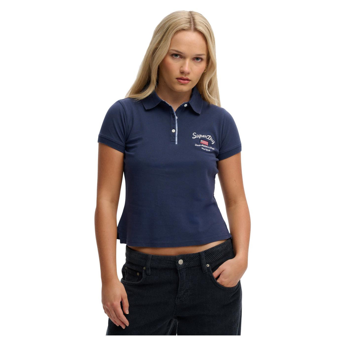 SUPERDRY ATH ESS GRAPHIC W POLO - Blu - immagine principale