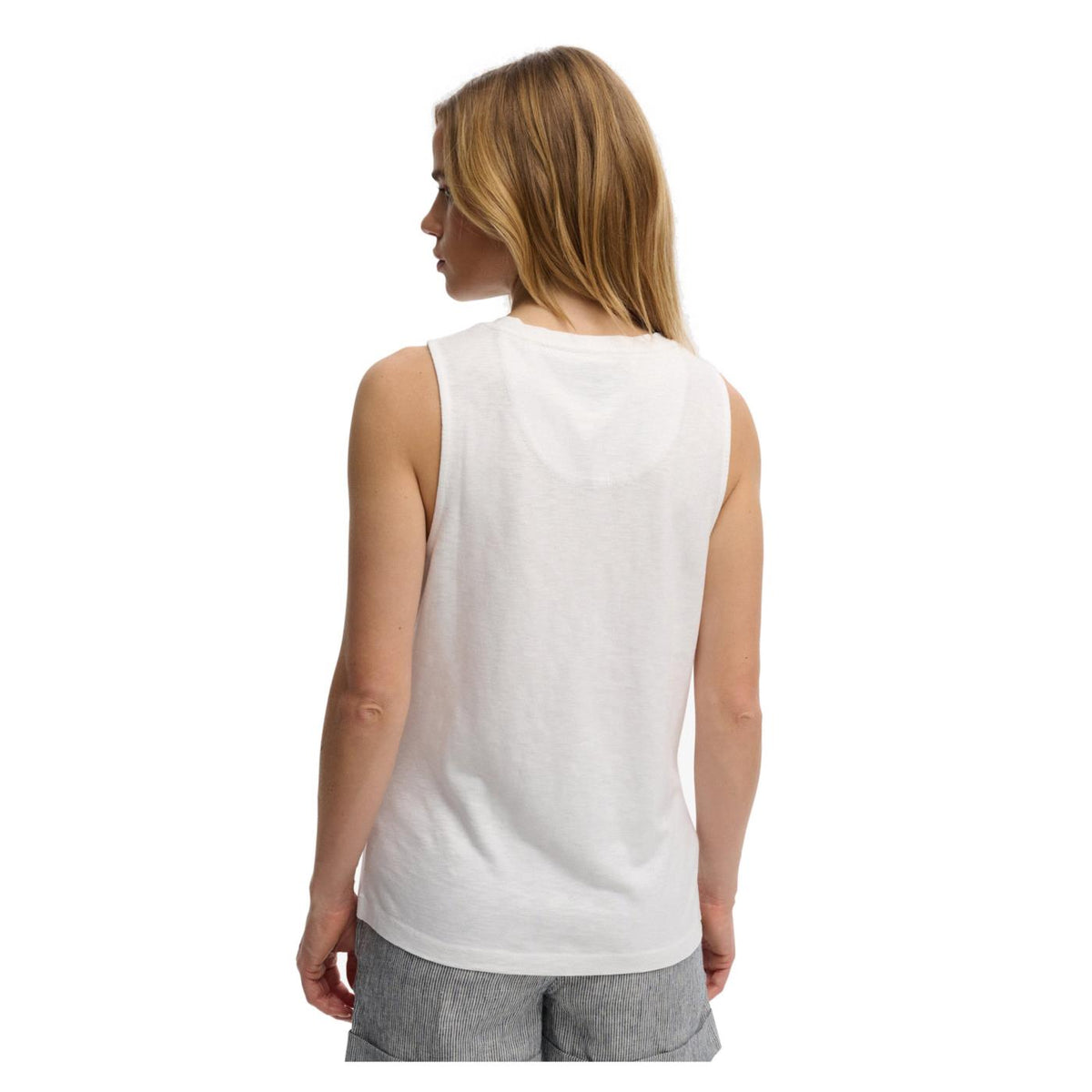 SUPERDRY SCOOP NECK TANK - Bianco - vista 2